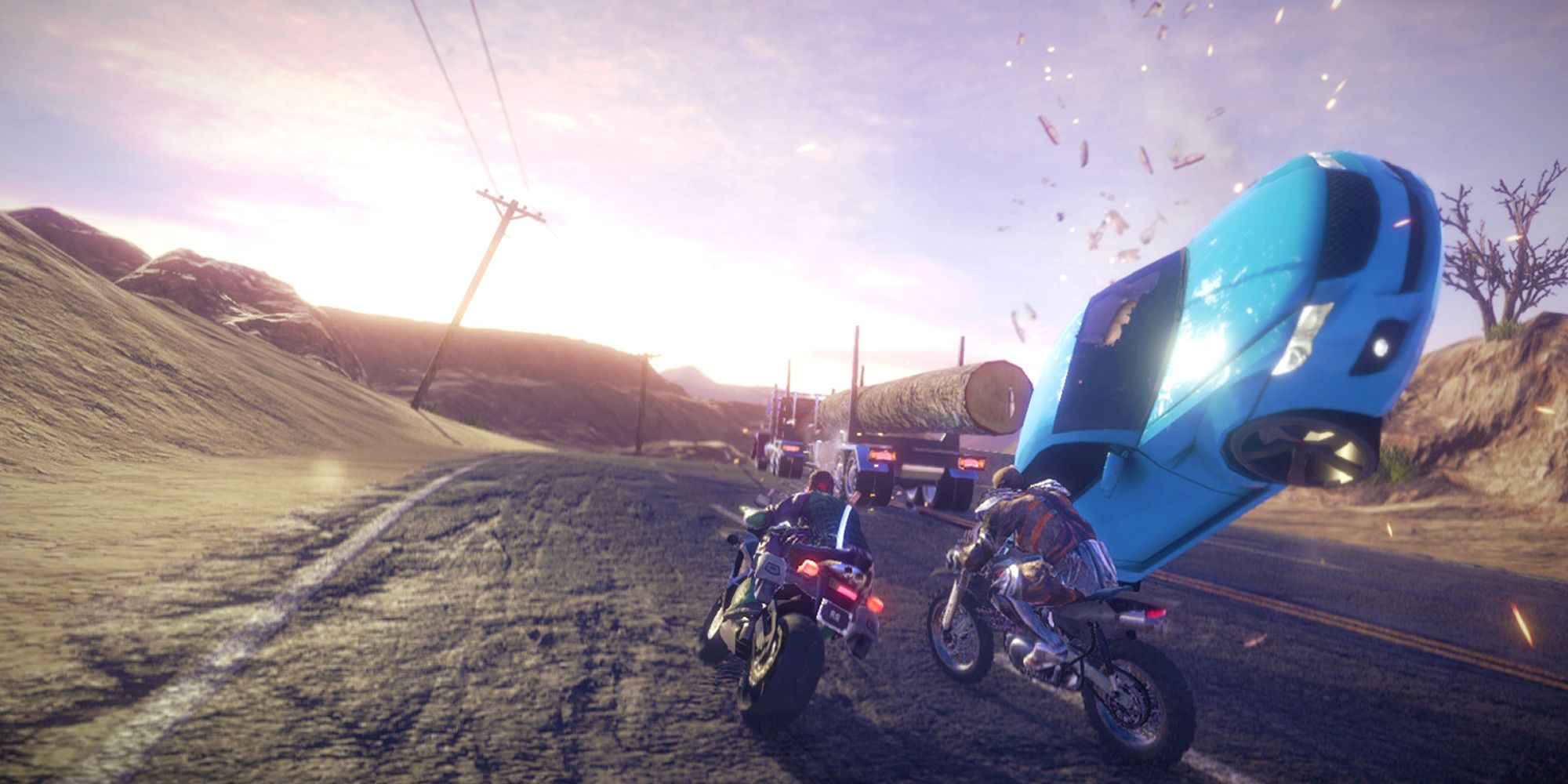 Road Redemption Motorcycles Avoid Car Crash