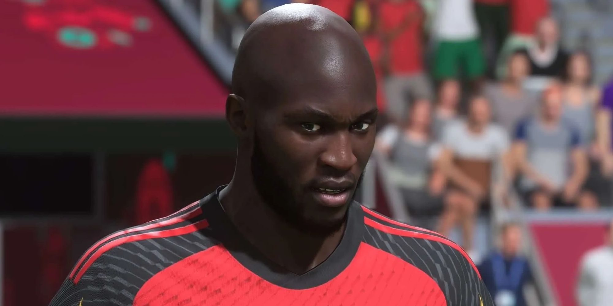 Romelu Lukaku in FIFA 23 during a game for the Belgium national team