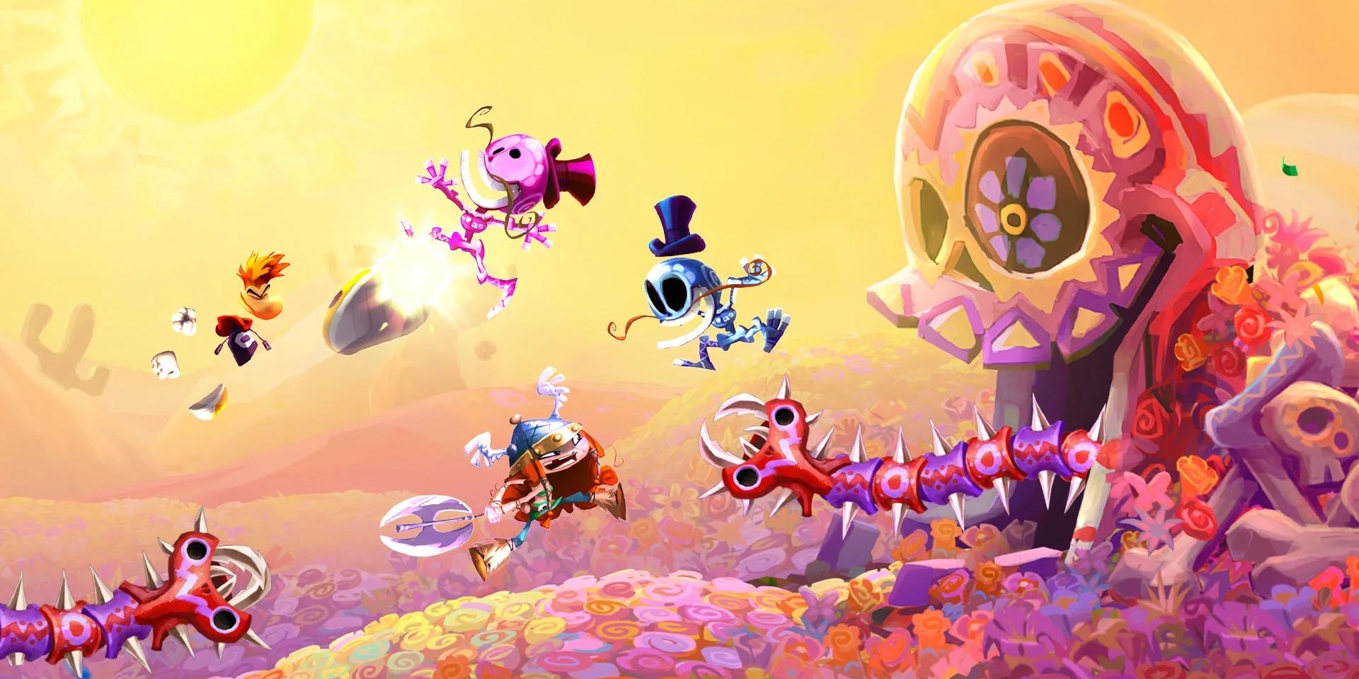 Ryamn and friends in Rayman Legends Definitive Edition