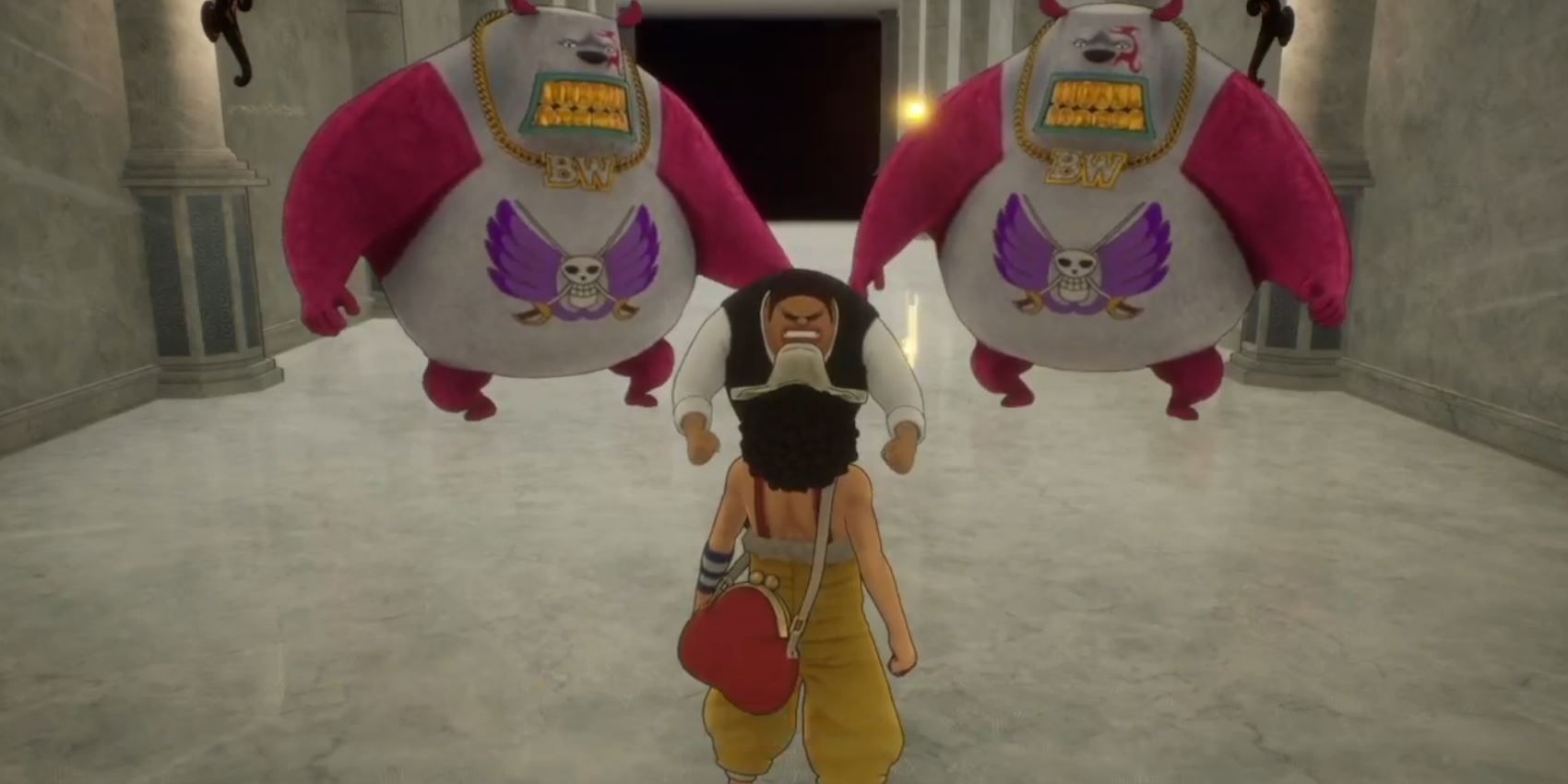 Rain Dinners Staff prepare to attack Usopp in One Piece Odyssey