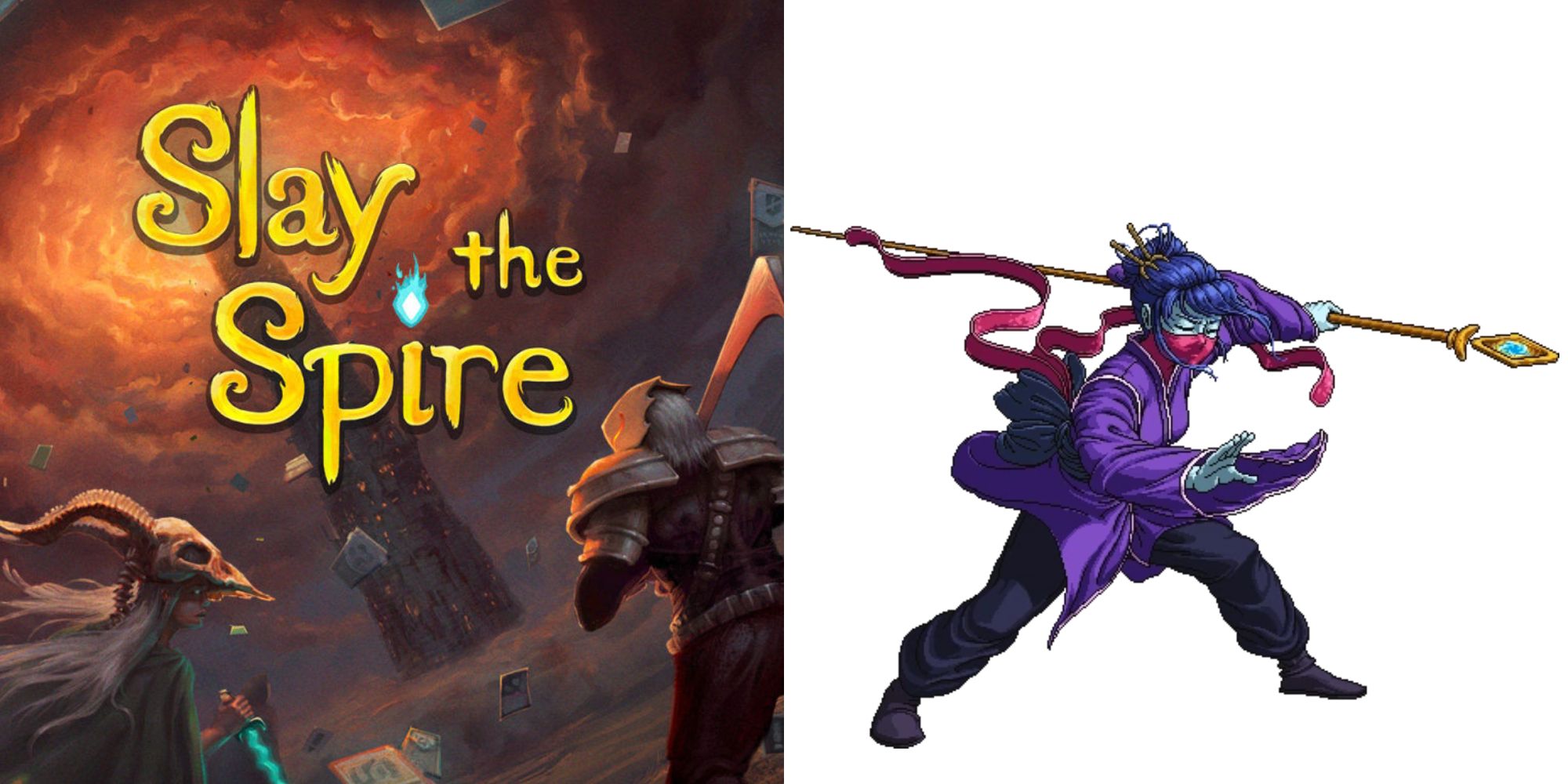 slat the spire cover art and the watcher fraymakers design