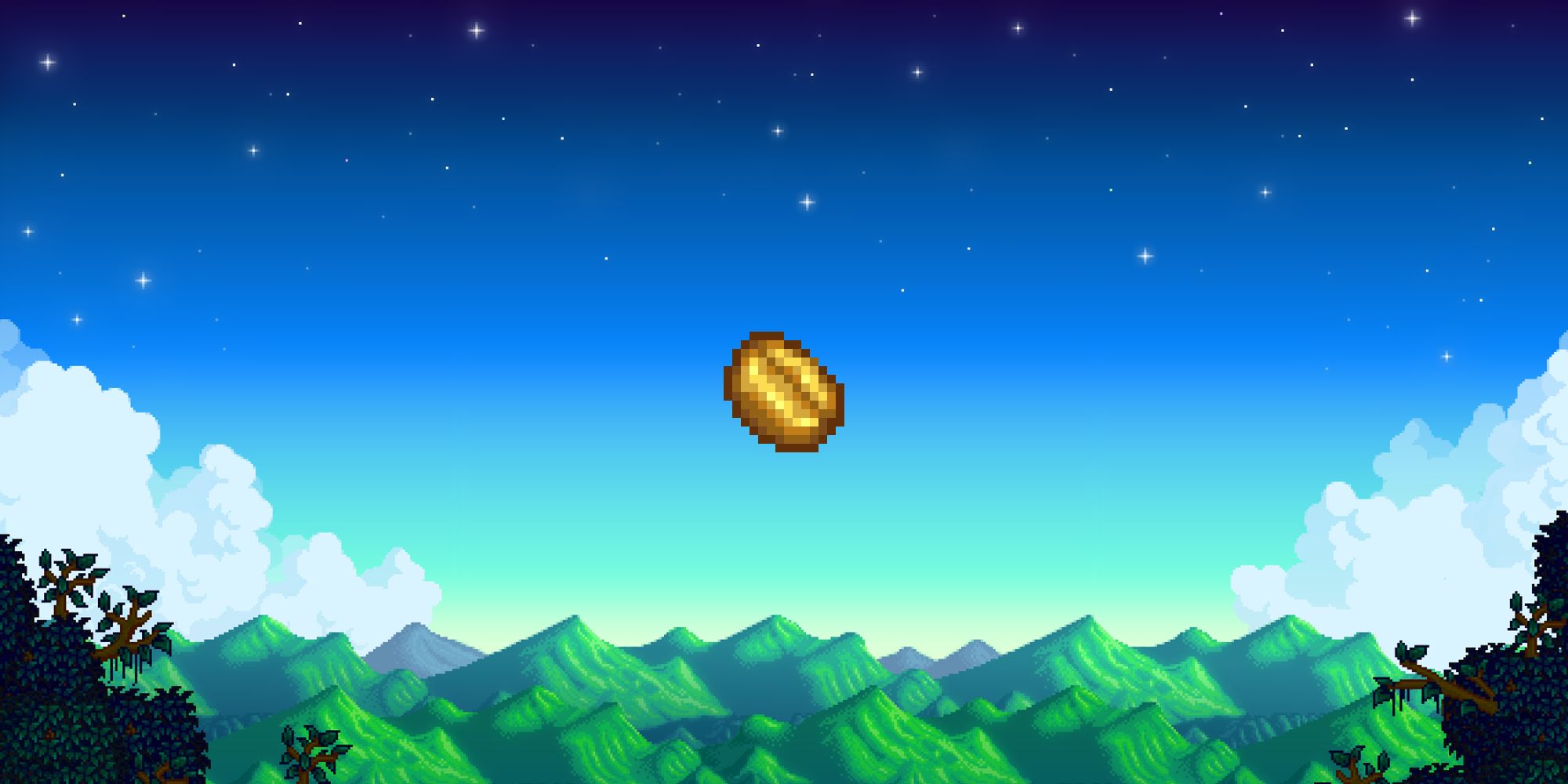 stardew coffee bean on mountain background