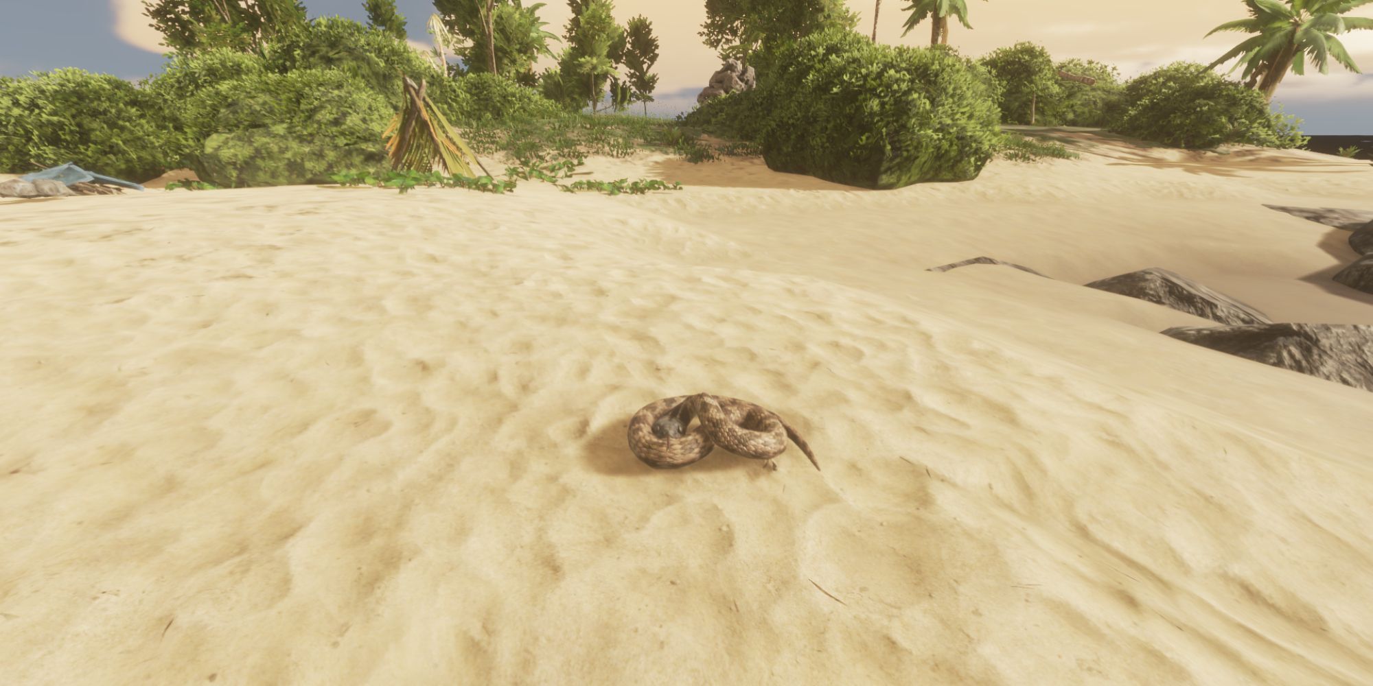 Stranded Deep Snake Animal Close Shot