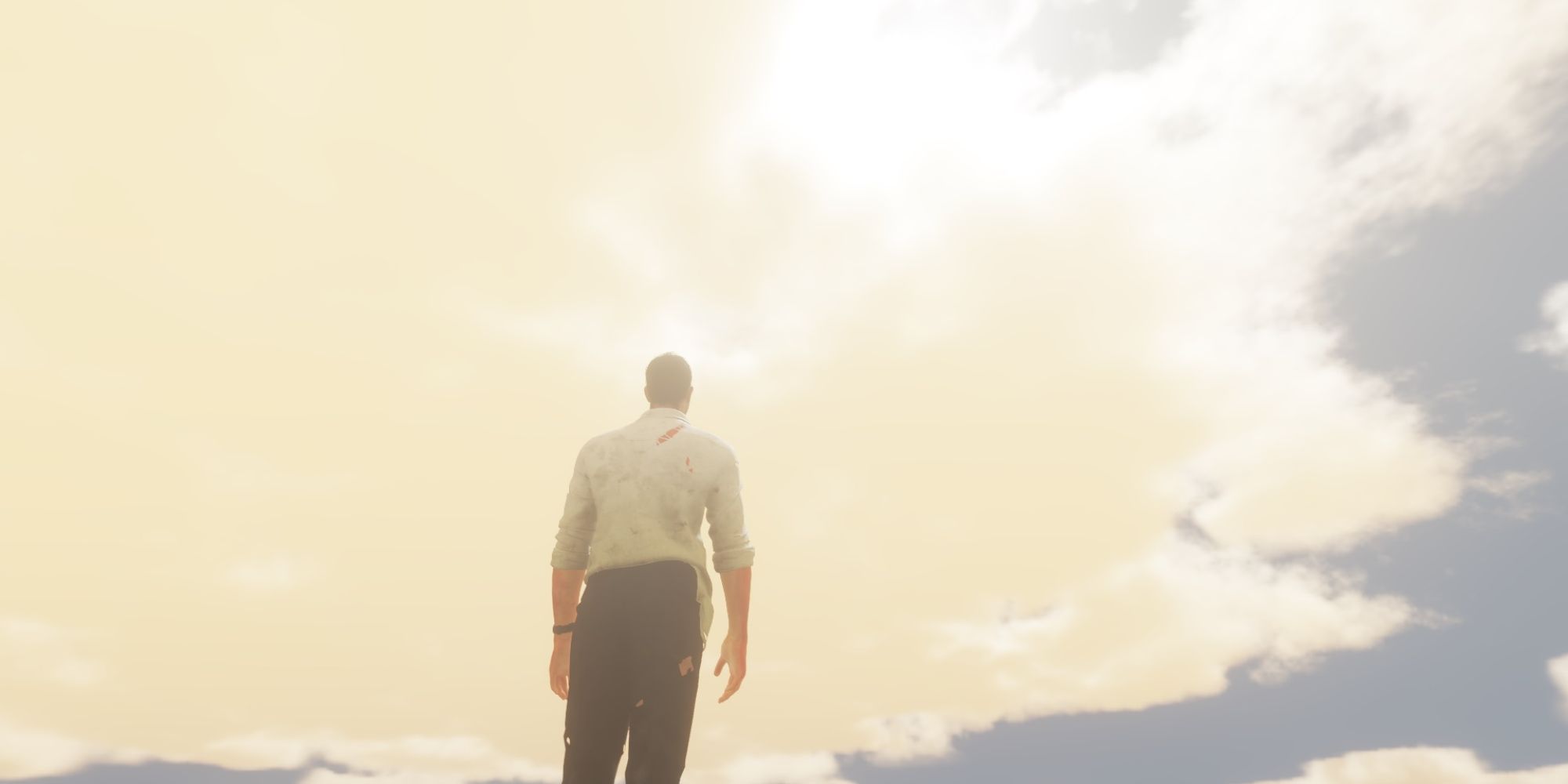 Stranded Deep Character Looking at Sun