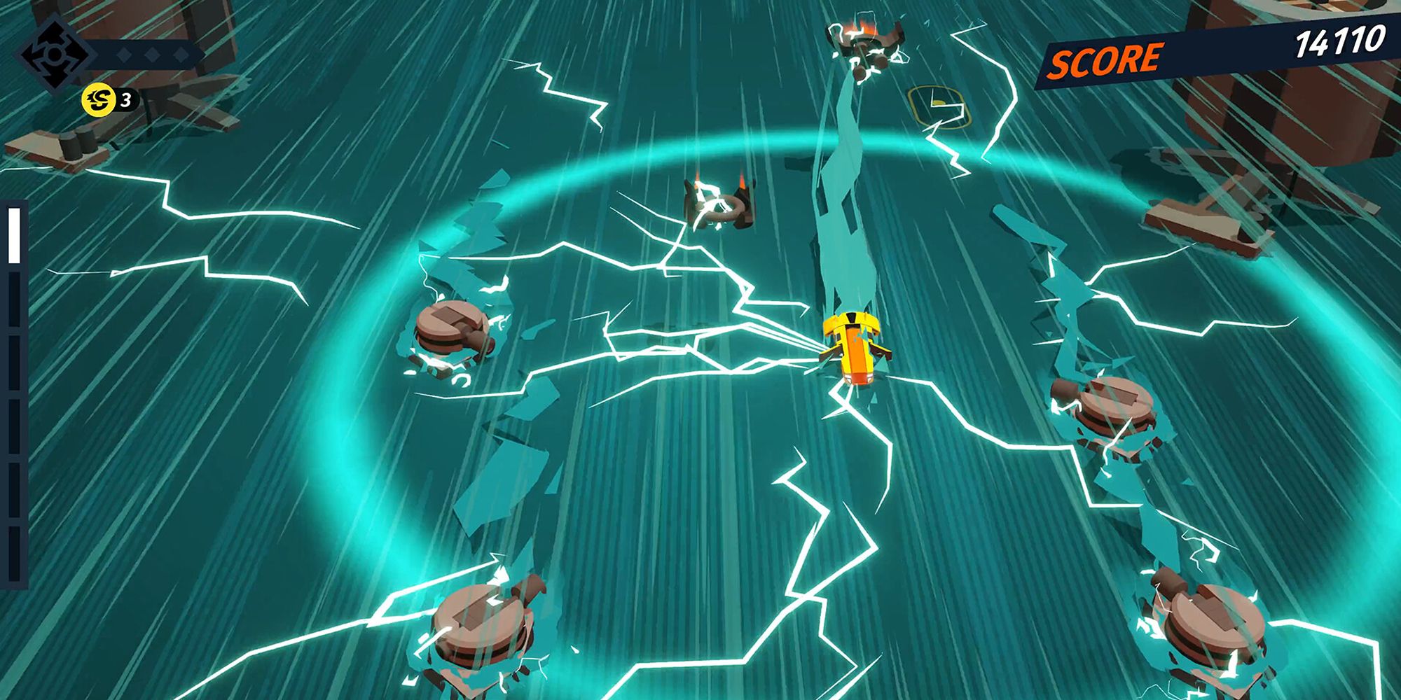 Swordship Attacking With EMP