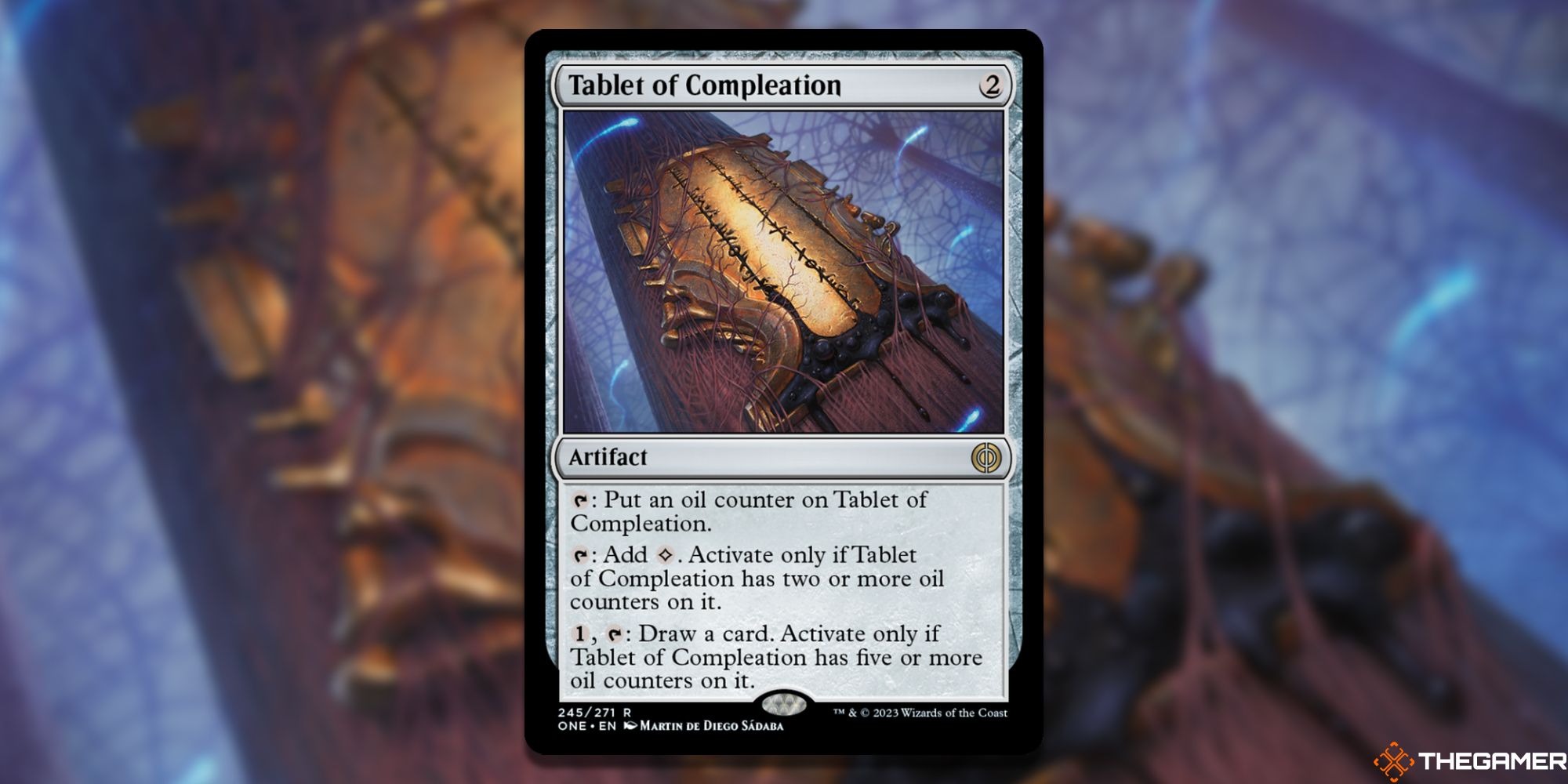 The card Tablet Of Compleation from Magic: The Gathering.