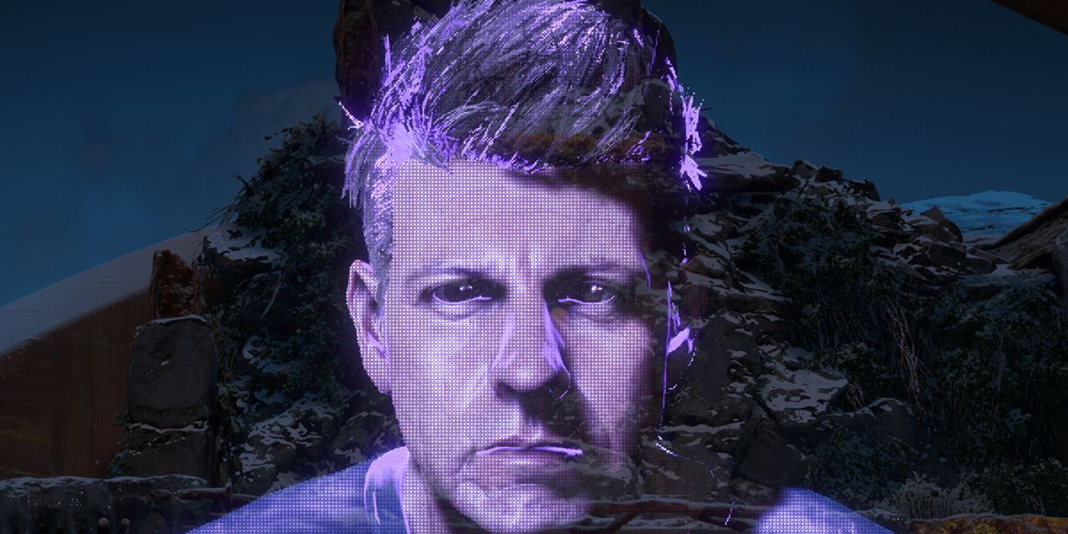 a close-up hologram of ted faro in horizon: forbidden west