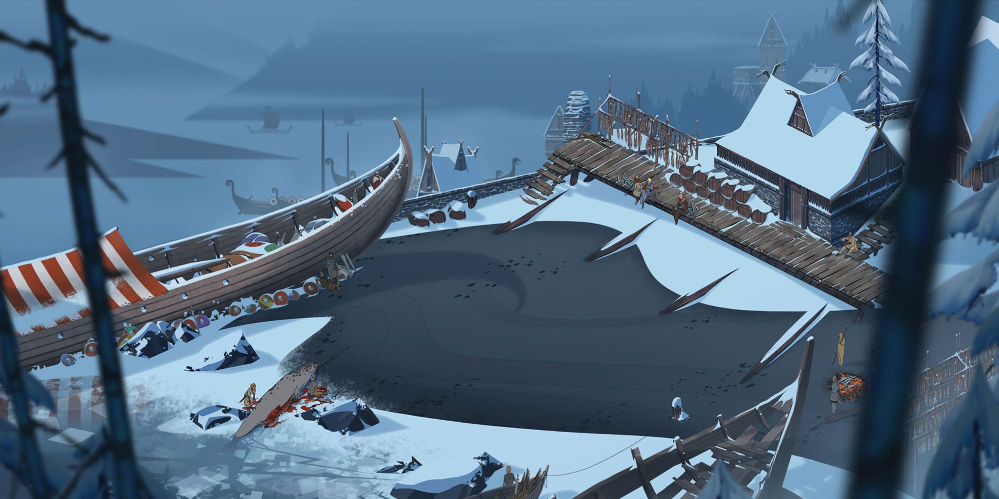 The Banner Saga Frozen Remains Of A Settlement