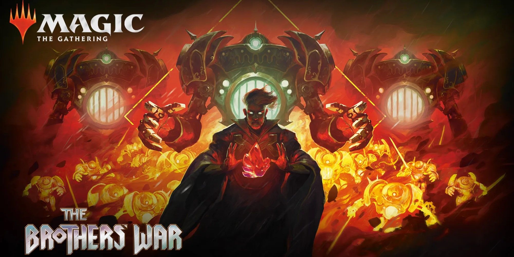 Key art from the expansion The Brothers' War in Magic: The Gathering.