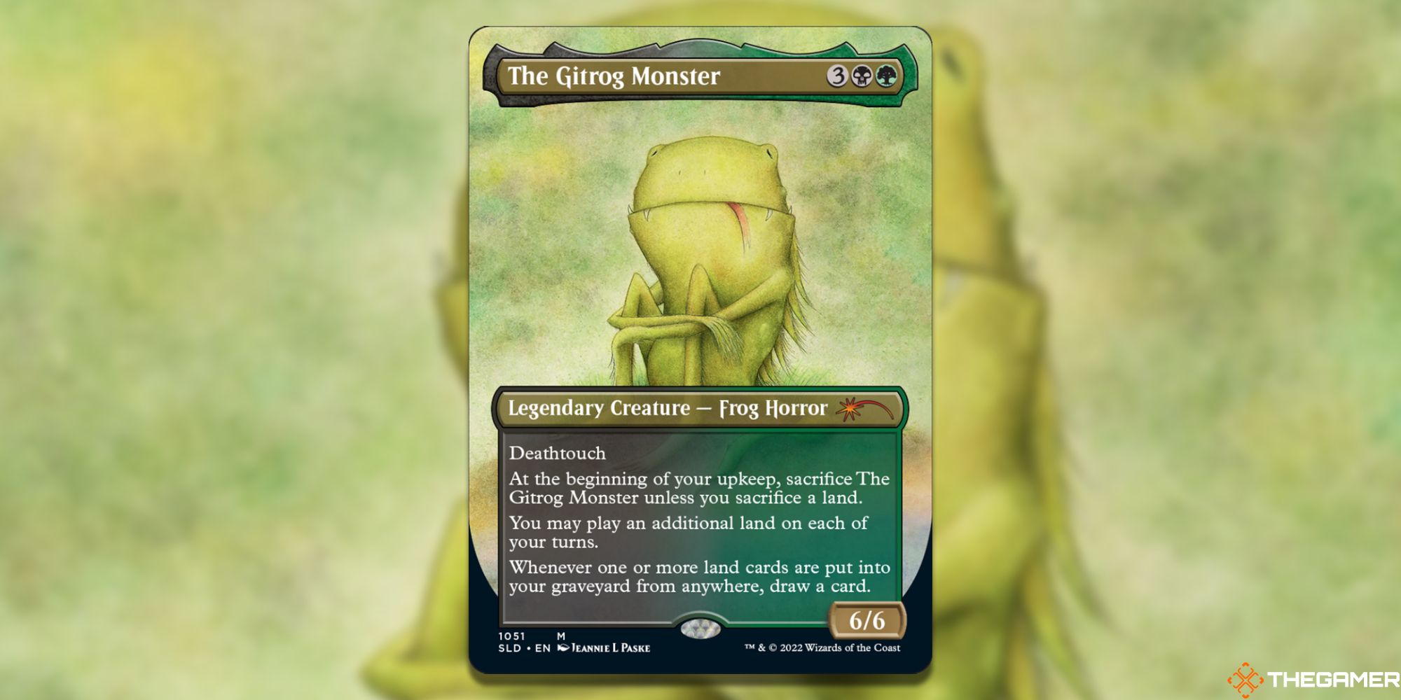 The card The Gitrog Monster from Magic: The Gathering.