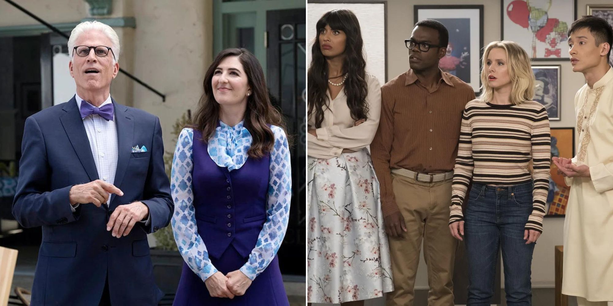 The Good Place - Michael and Janet - Tahani Chidi Eleanor and Manny