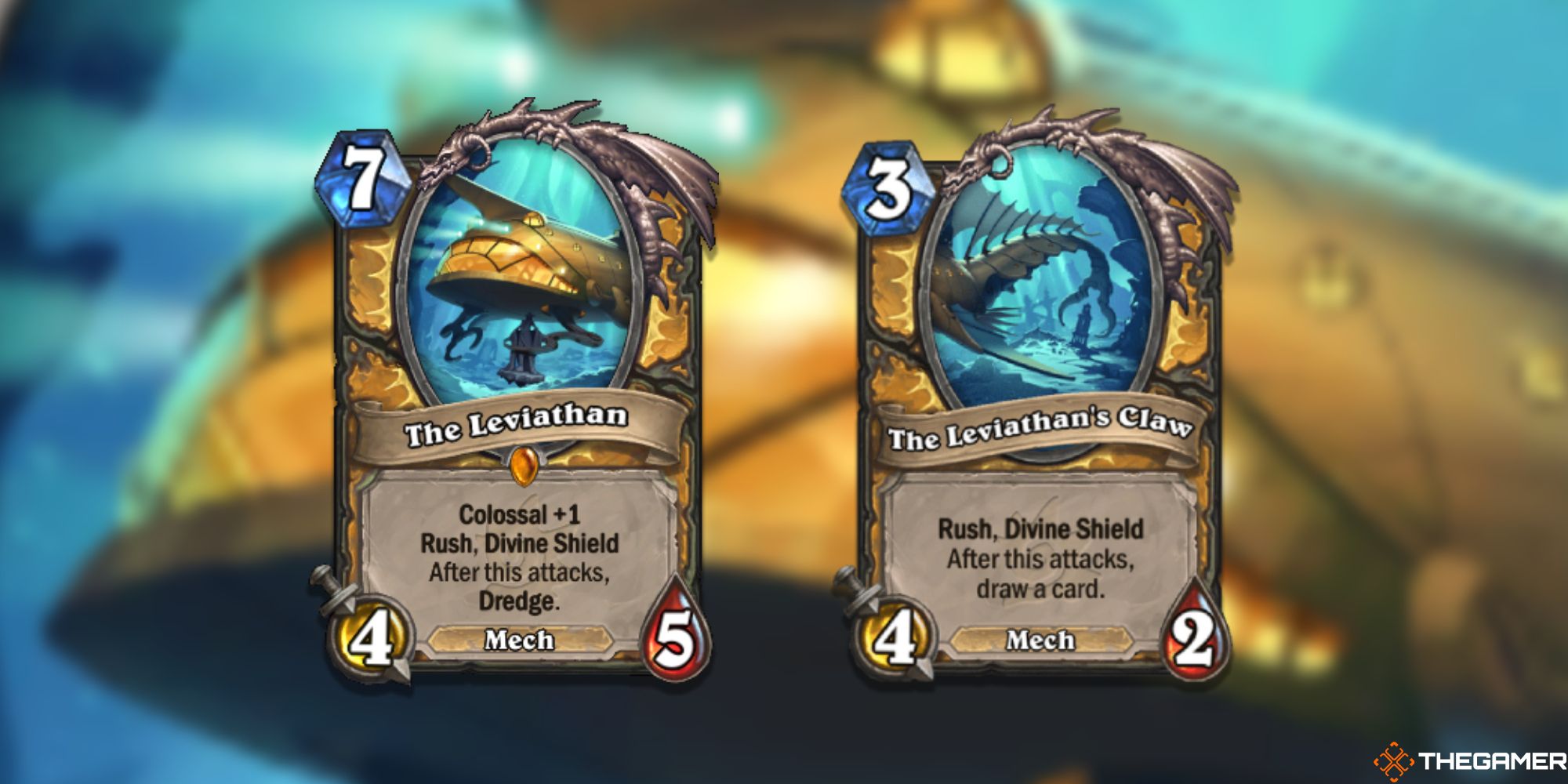 The Leviathan and The Leviathan's Claw Hearthstone Cards