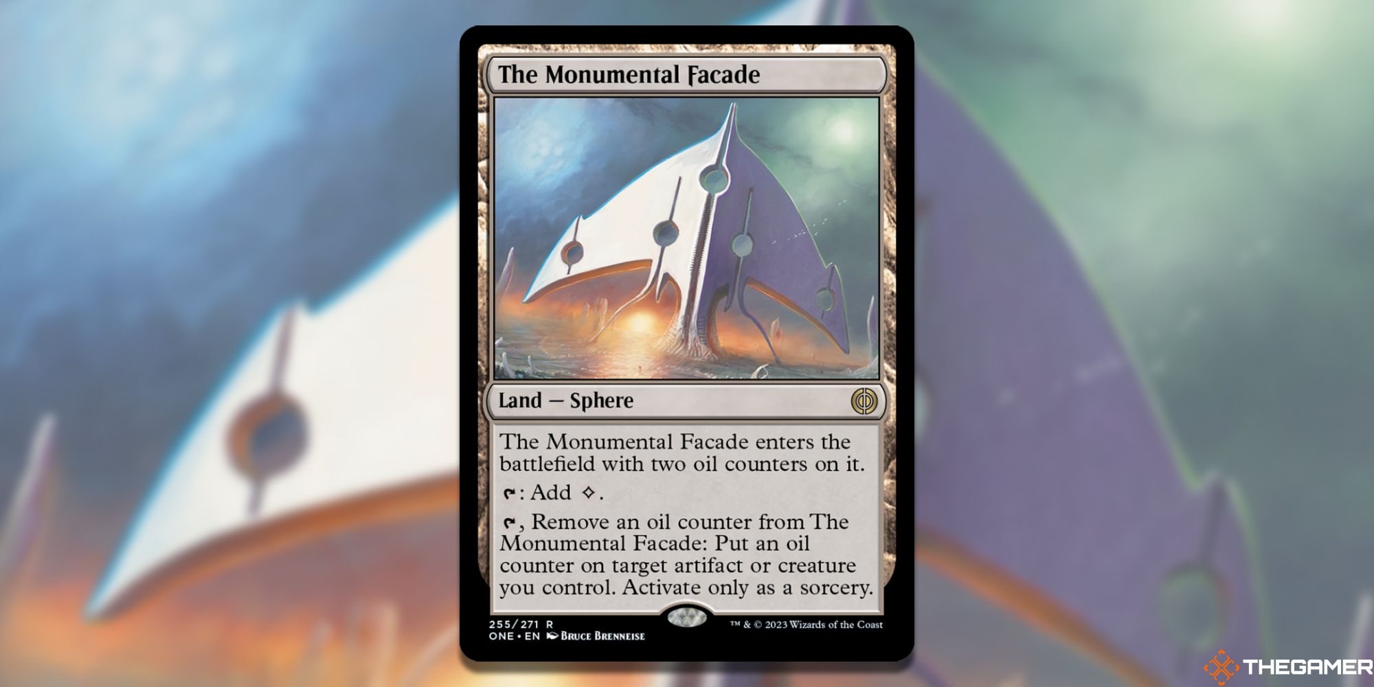 The card The Monumental Facade from Magic: The Gathering.