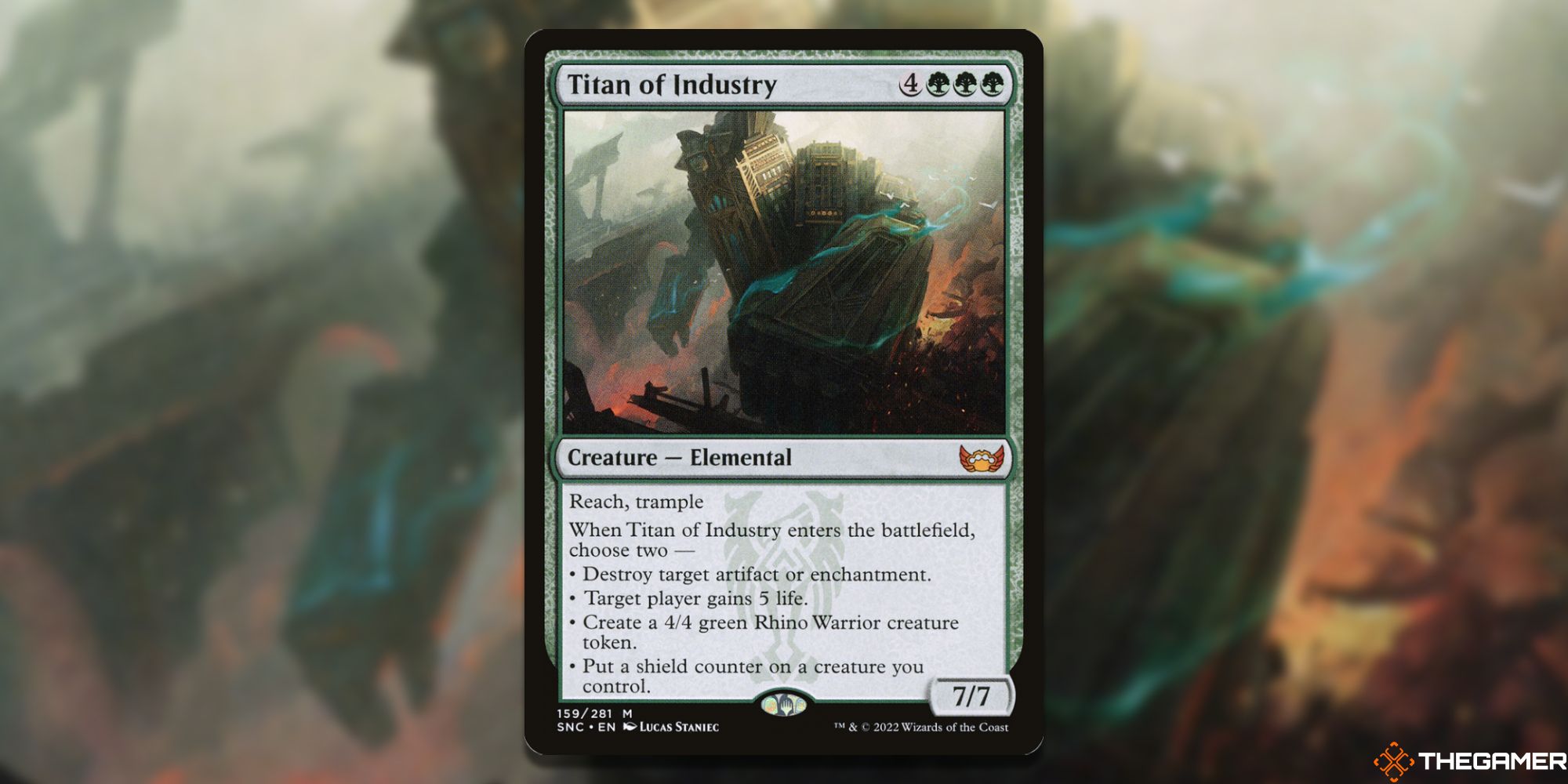 The card Titan of Industry from Magic: the Gathering.