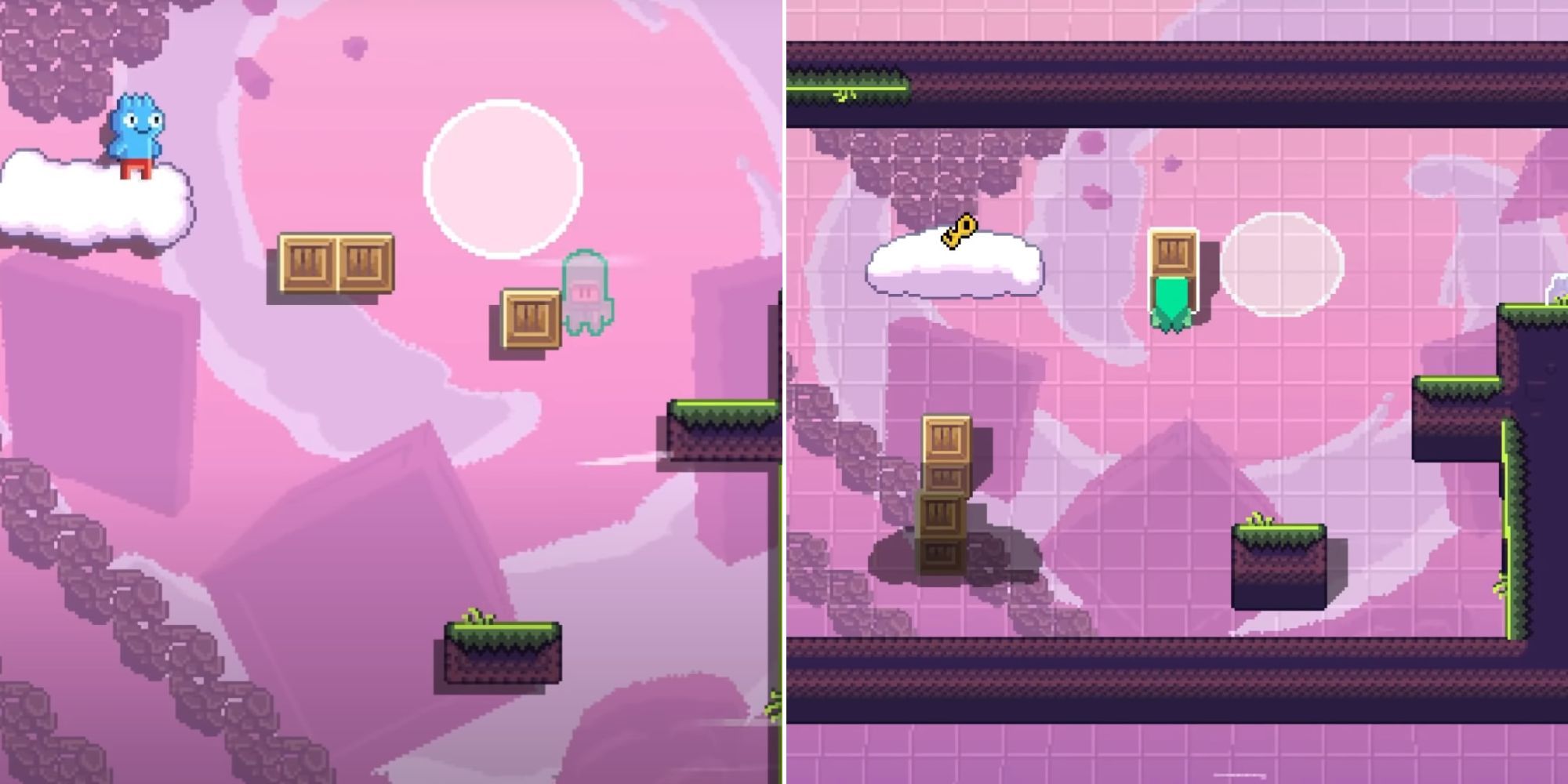 Toodee And Topdee - Toodee's Perspective Of A Level - Topdee's Perspective Of The Same Level