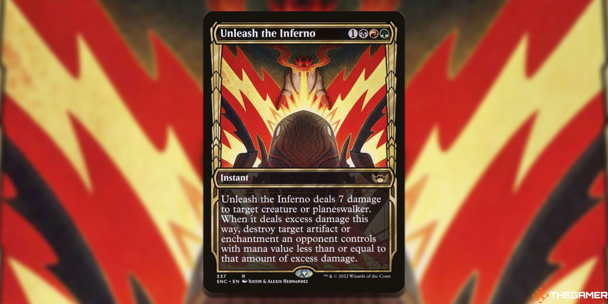 The card Unleash the Inferno from Magic: the Gathering.