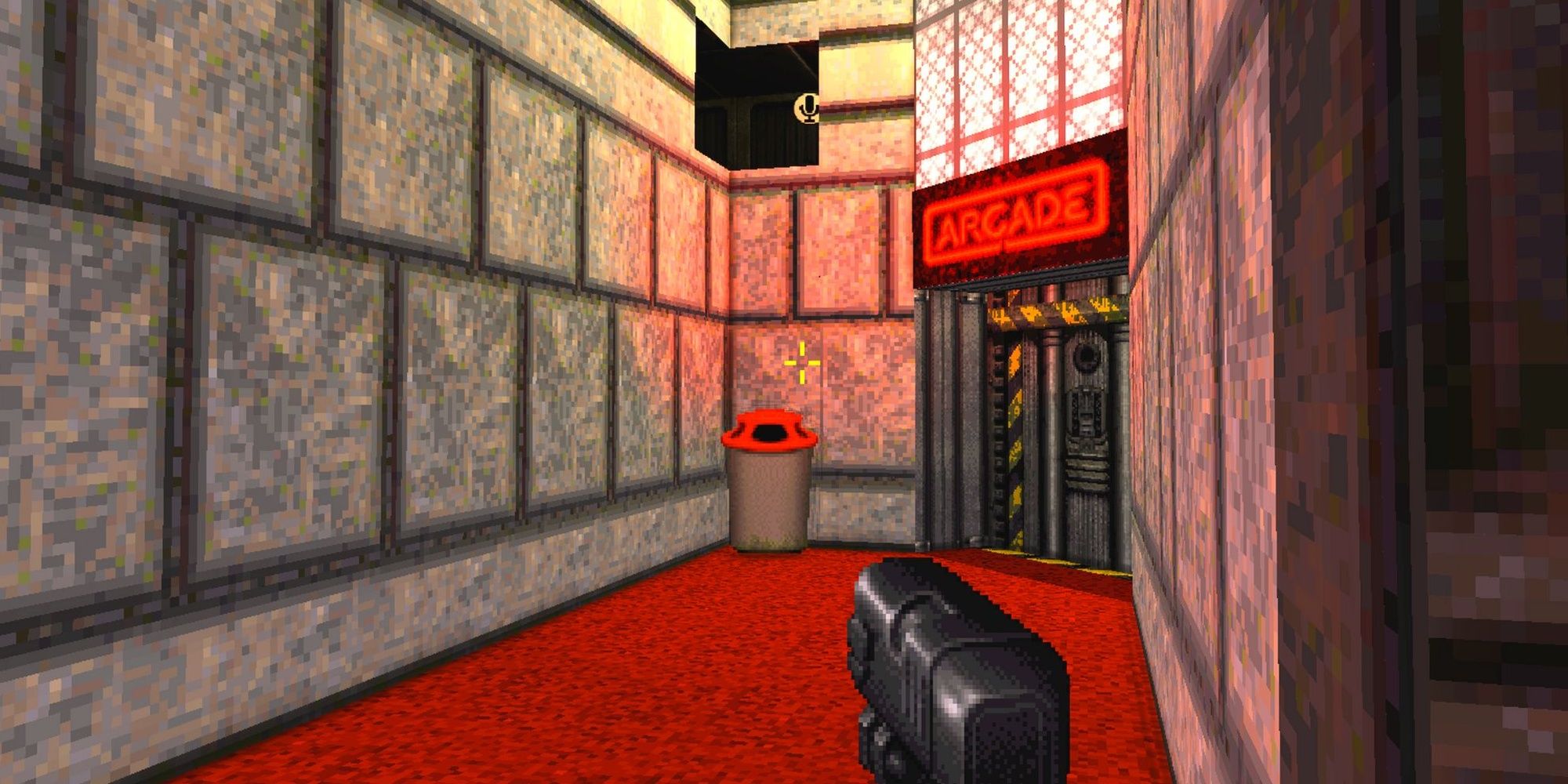 Untagged secret area in the first level of Duke Nukem 3D.