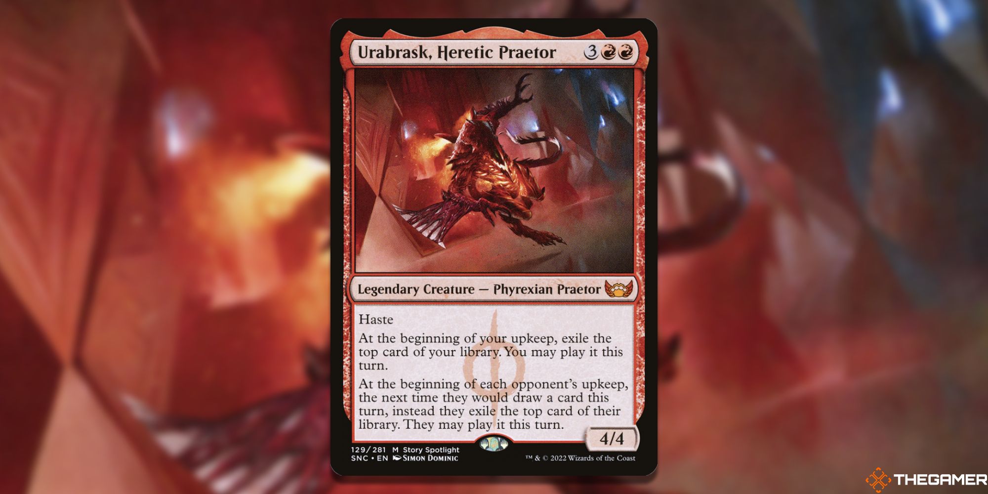 The card Urabrask, Heretic Praetor from Magic: The Gathering.