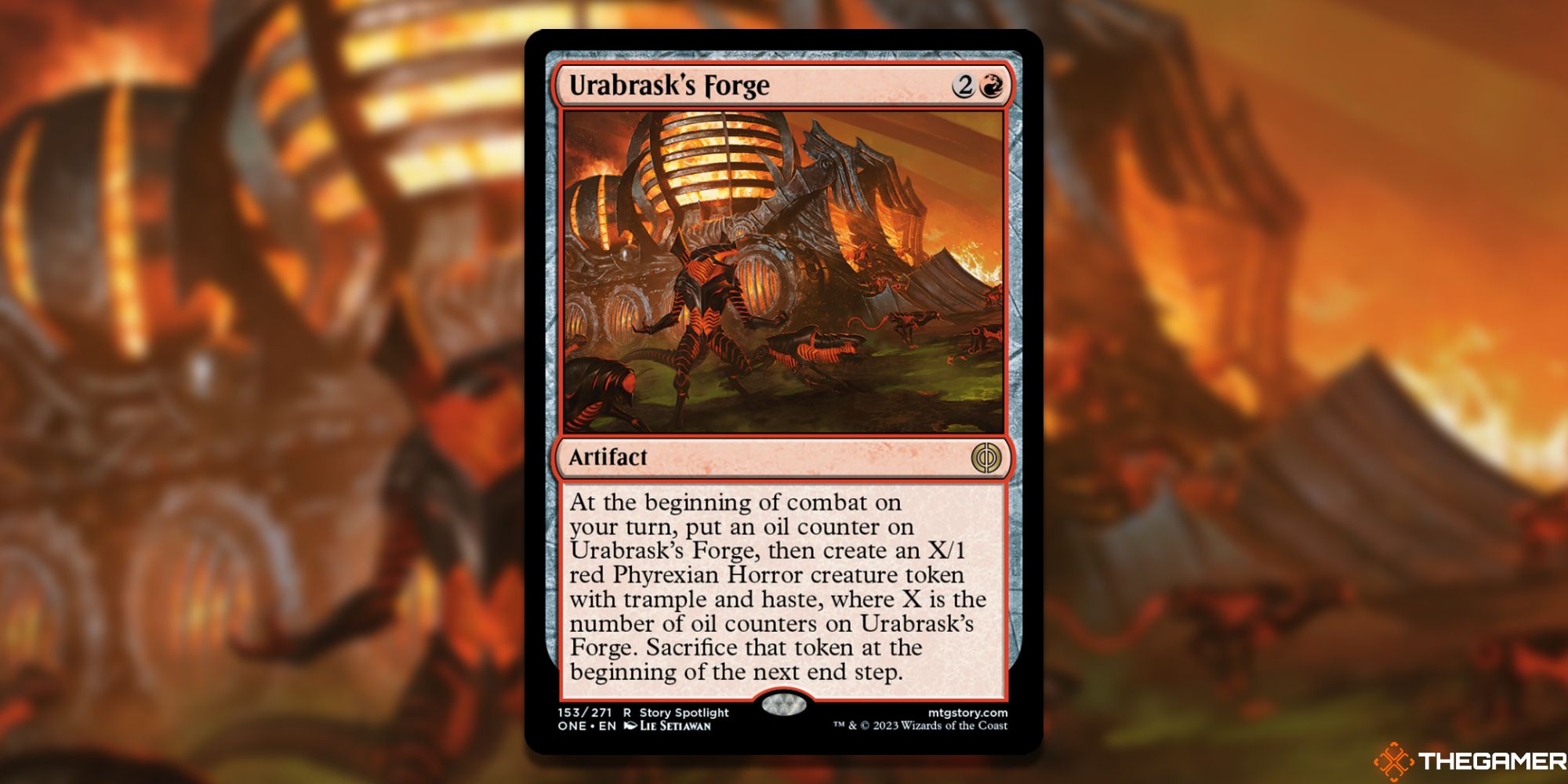 The card Urabrask's Forge from Magic: The Gathering.