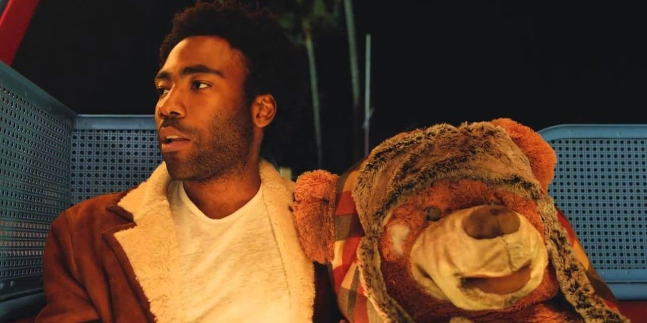 V. 3005 image Childish Gambino still from music video with teddy bear