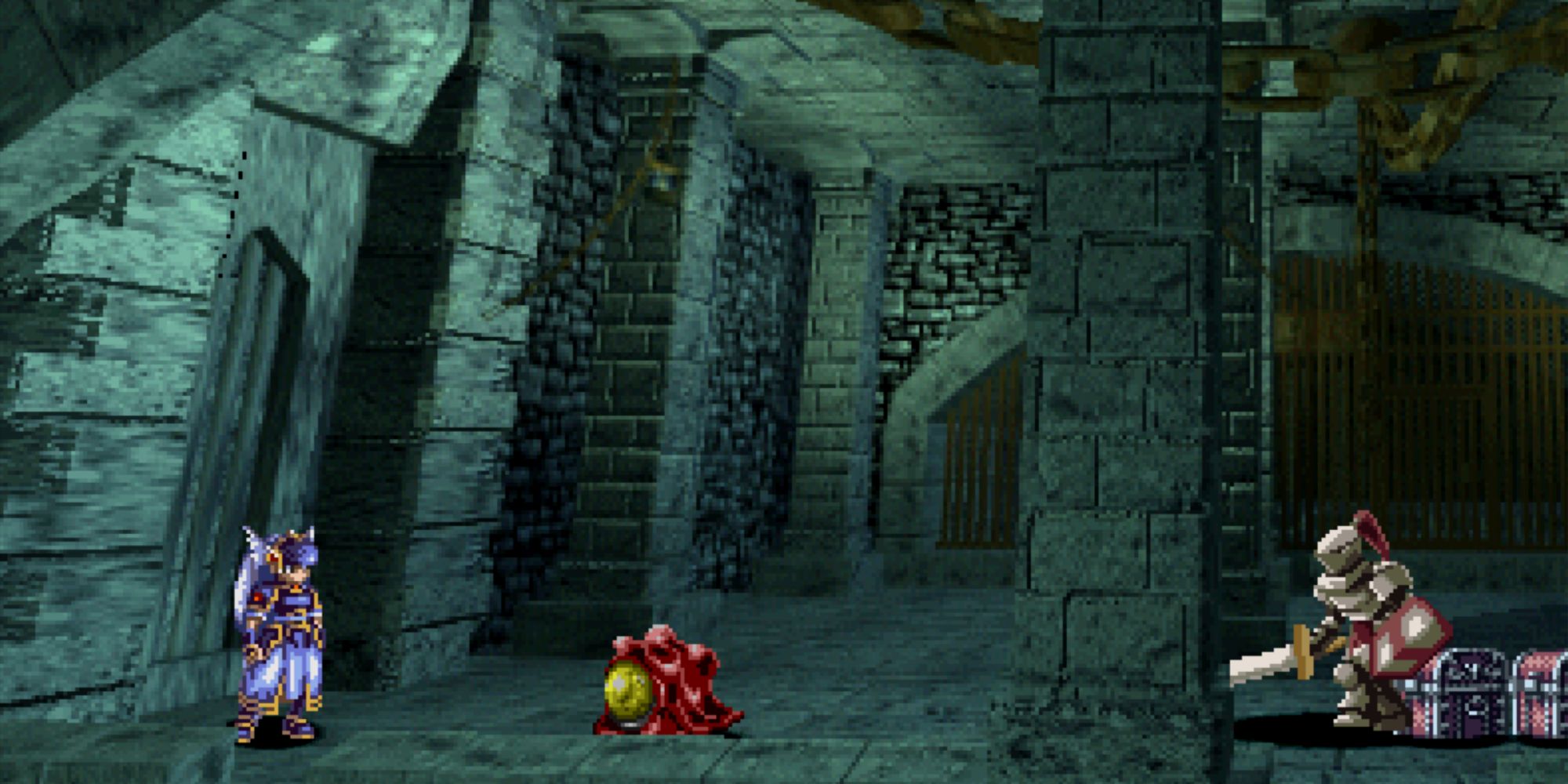 Valkyrie Profile Lenneth - Arkdain Ruins Room full of monsters