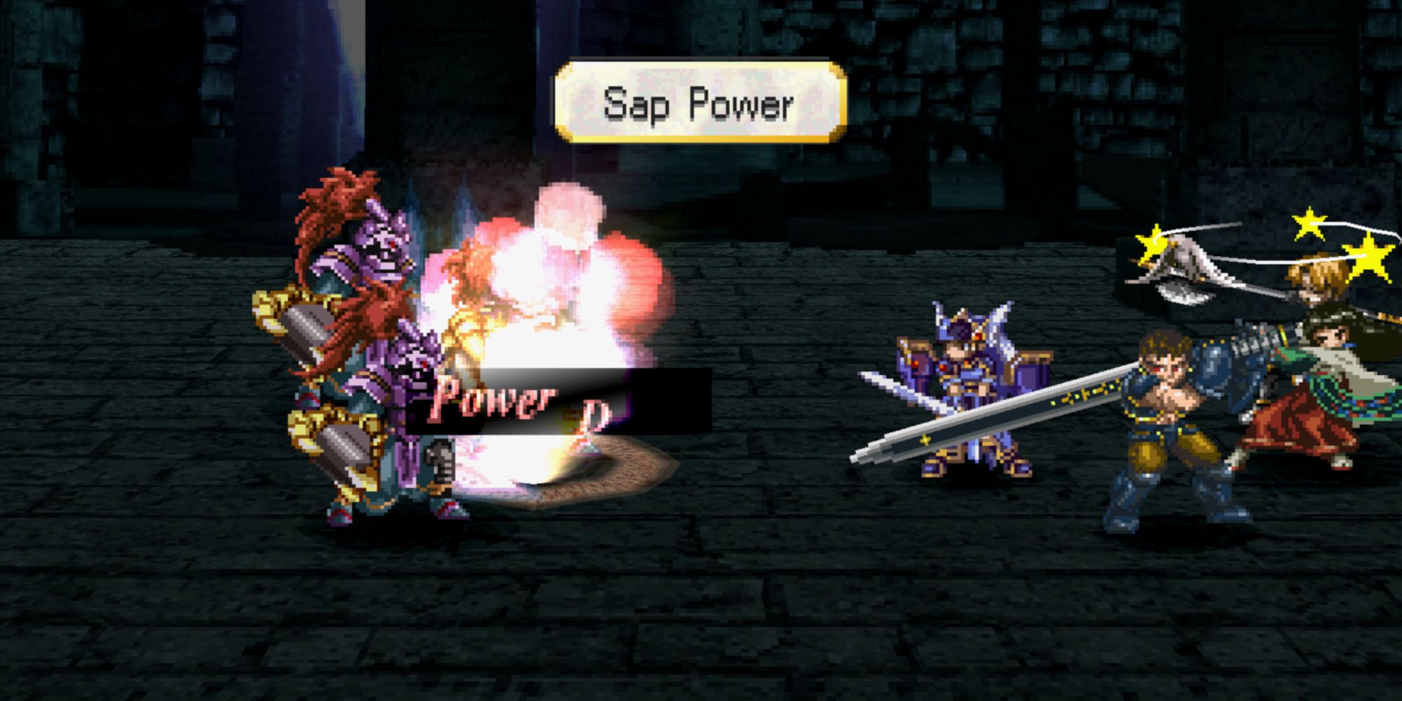 Valkyrie Profile Lenneth - Arkdain Ruins Using Sap Power on Raver Lords