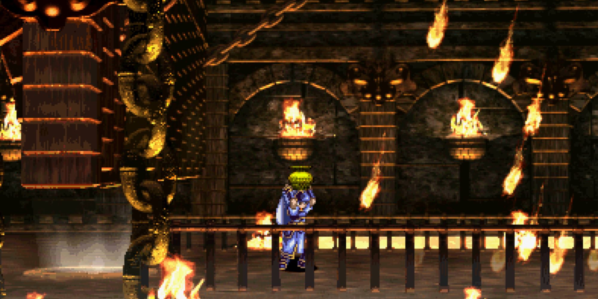 Valkyrie Profile Lenneth - Citadel of Flame Pot collecting fireballs