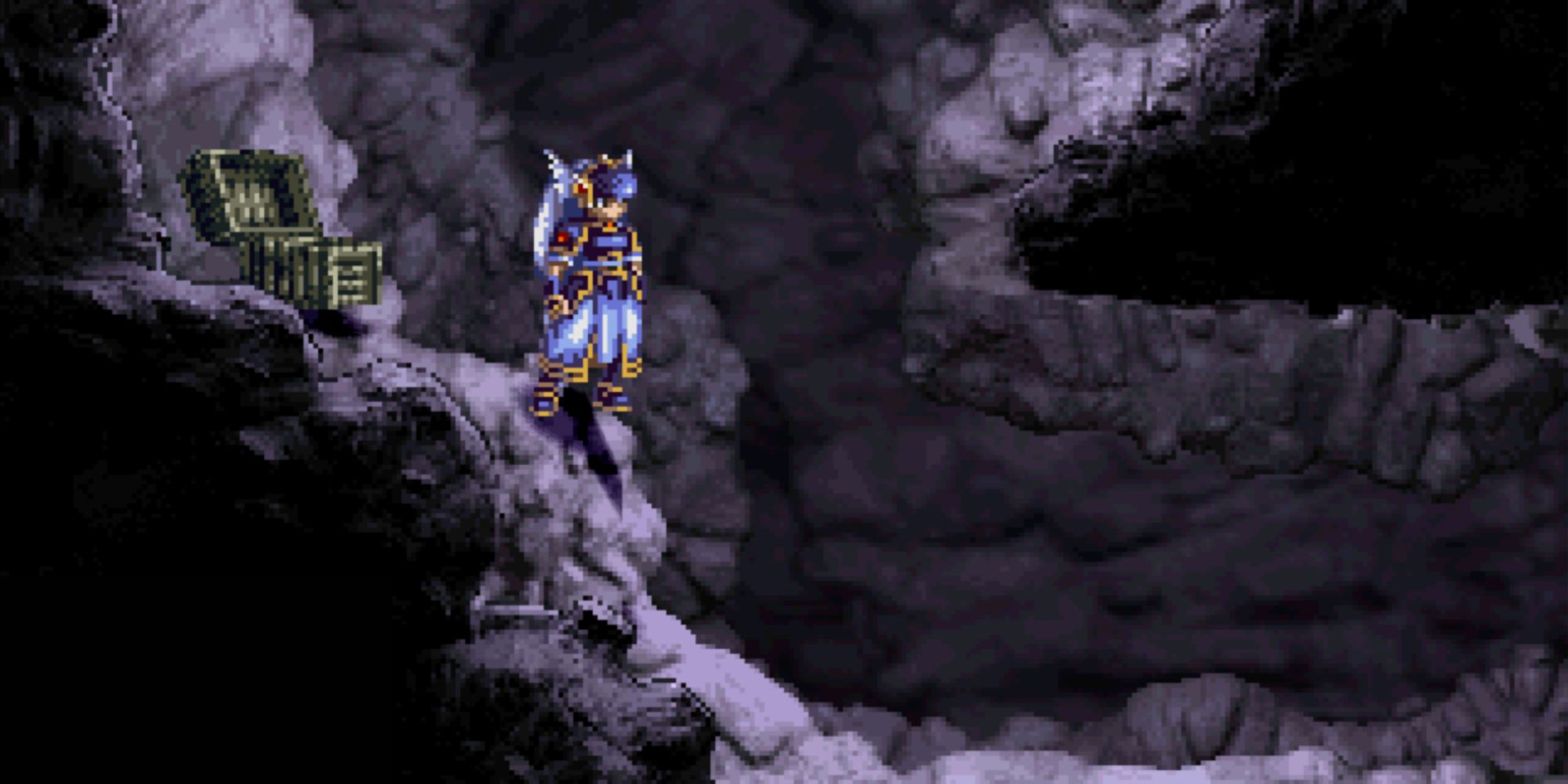 Valkyrie Profile Lenneth - Dragoncastle Caverns Open chest near a bend