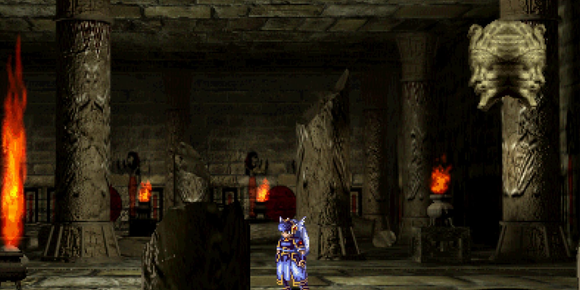 Valkyrie Profile Lenneth - Tombs of Amenti Teleporting Stone Heads