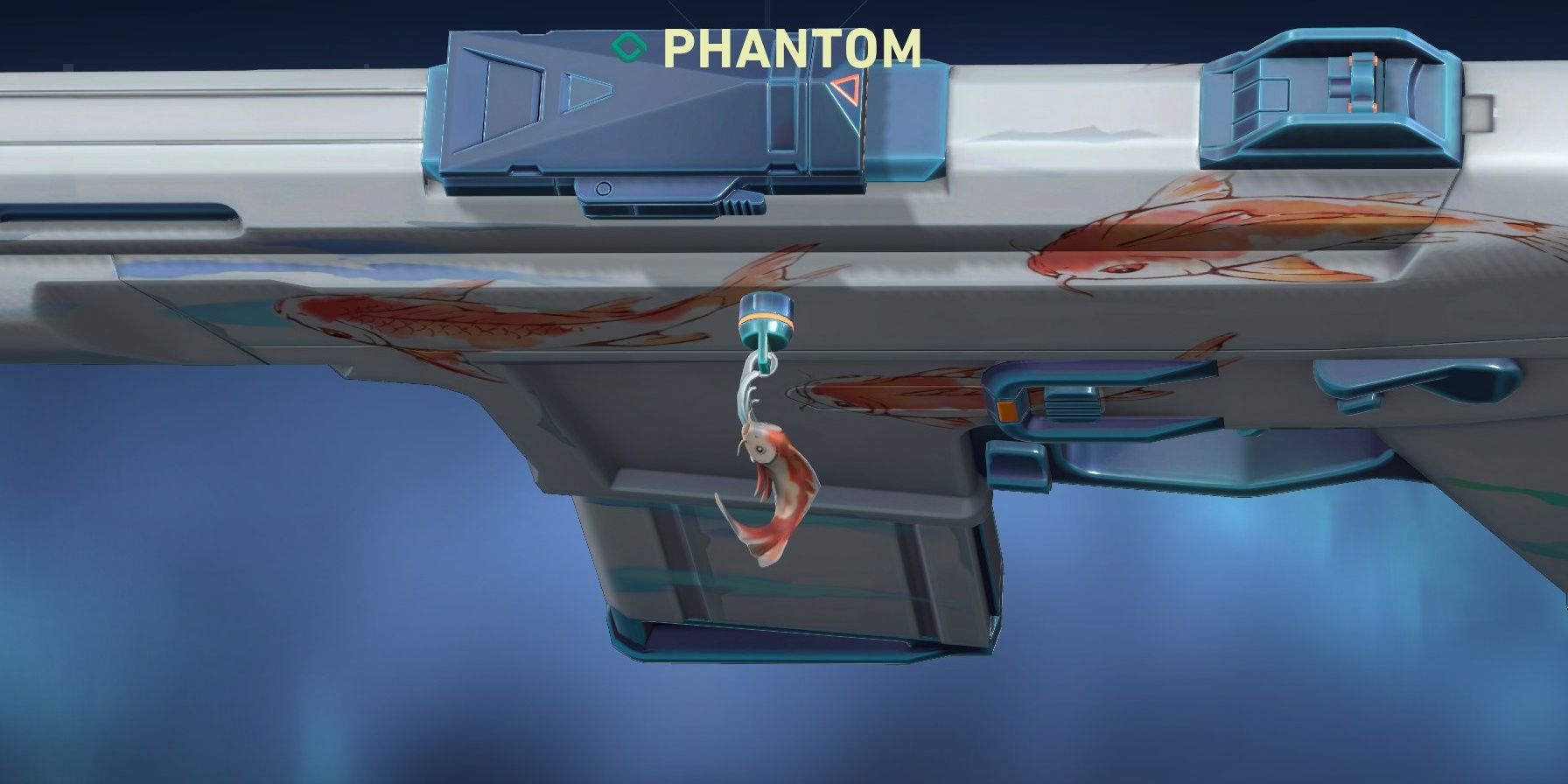 Valorant Kohaku & Matsuba gun buddy attached to a Phantom rifle