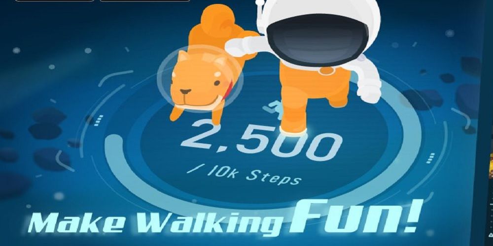 A login splash screen for Walkr
