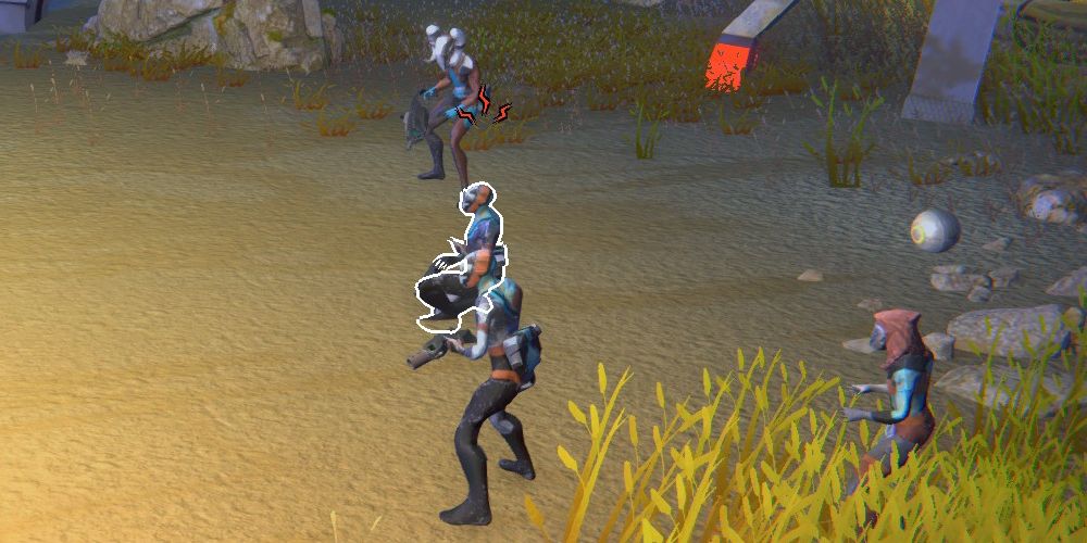 an enemy engineer in critical state