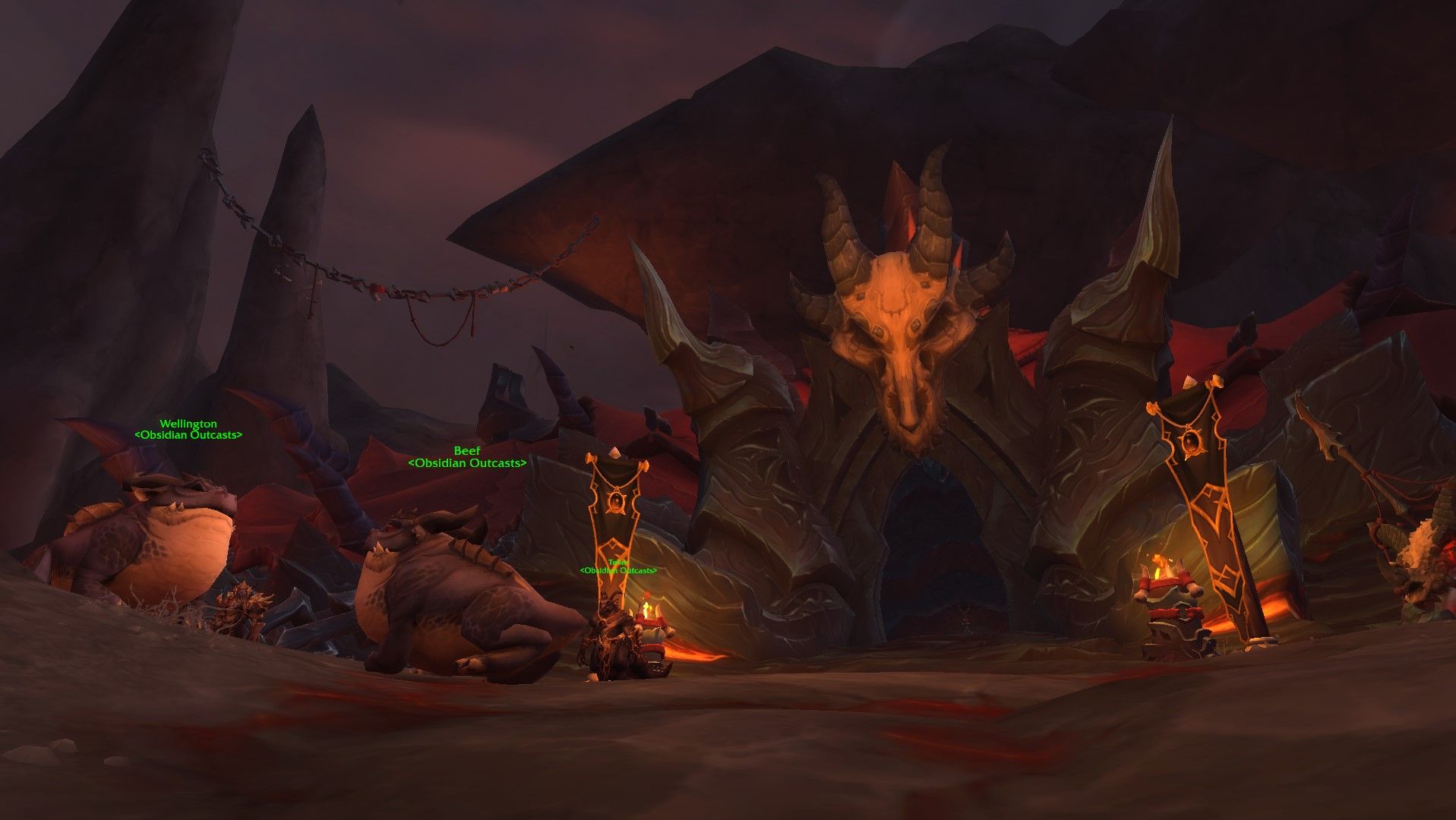 How Dragonbane Keep looks after a successful Siege event in World of Warcraft.