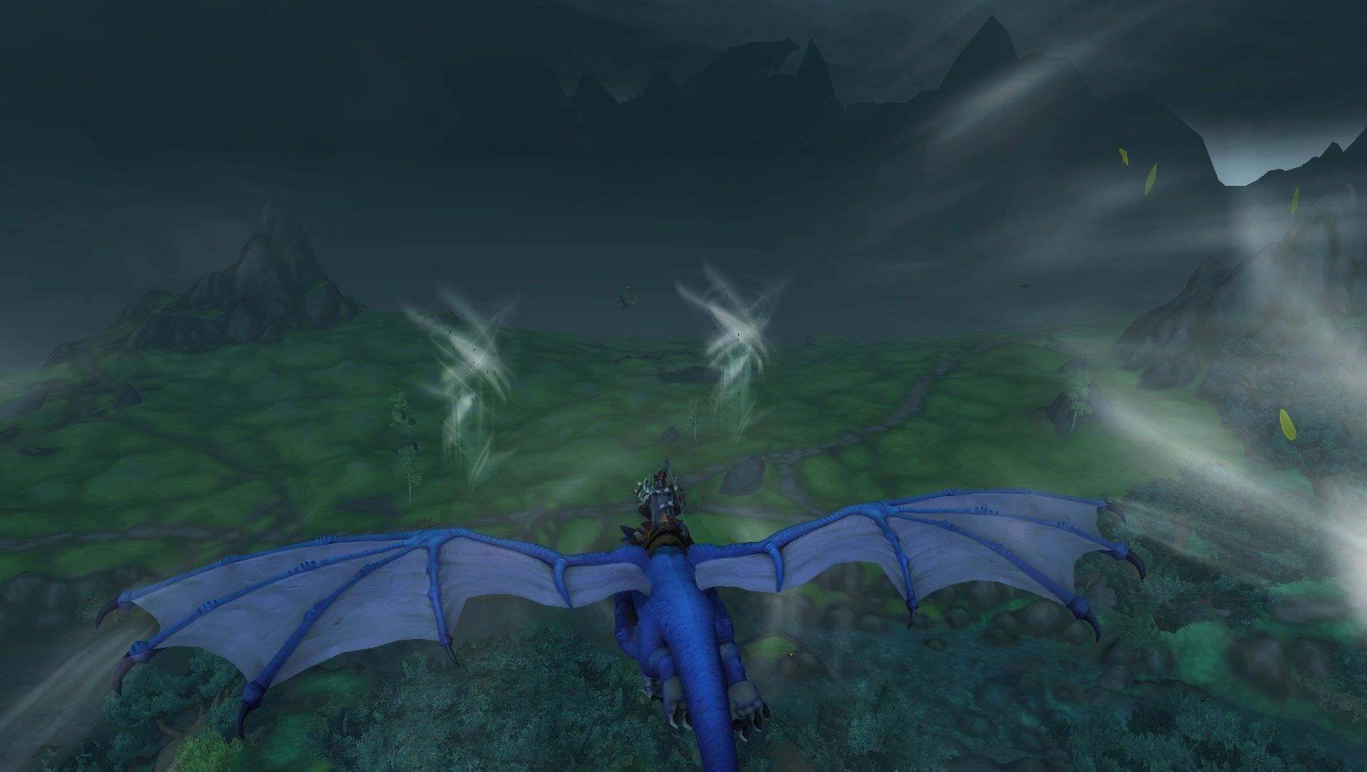 Flying in The Nokhud Offensive in World of Warcraft.