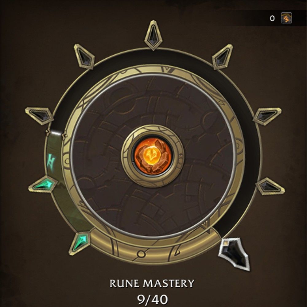 The Rune Mastery specialization screen for Inscription in World of Warcraft.
