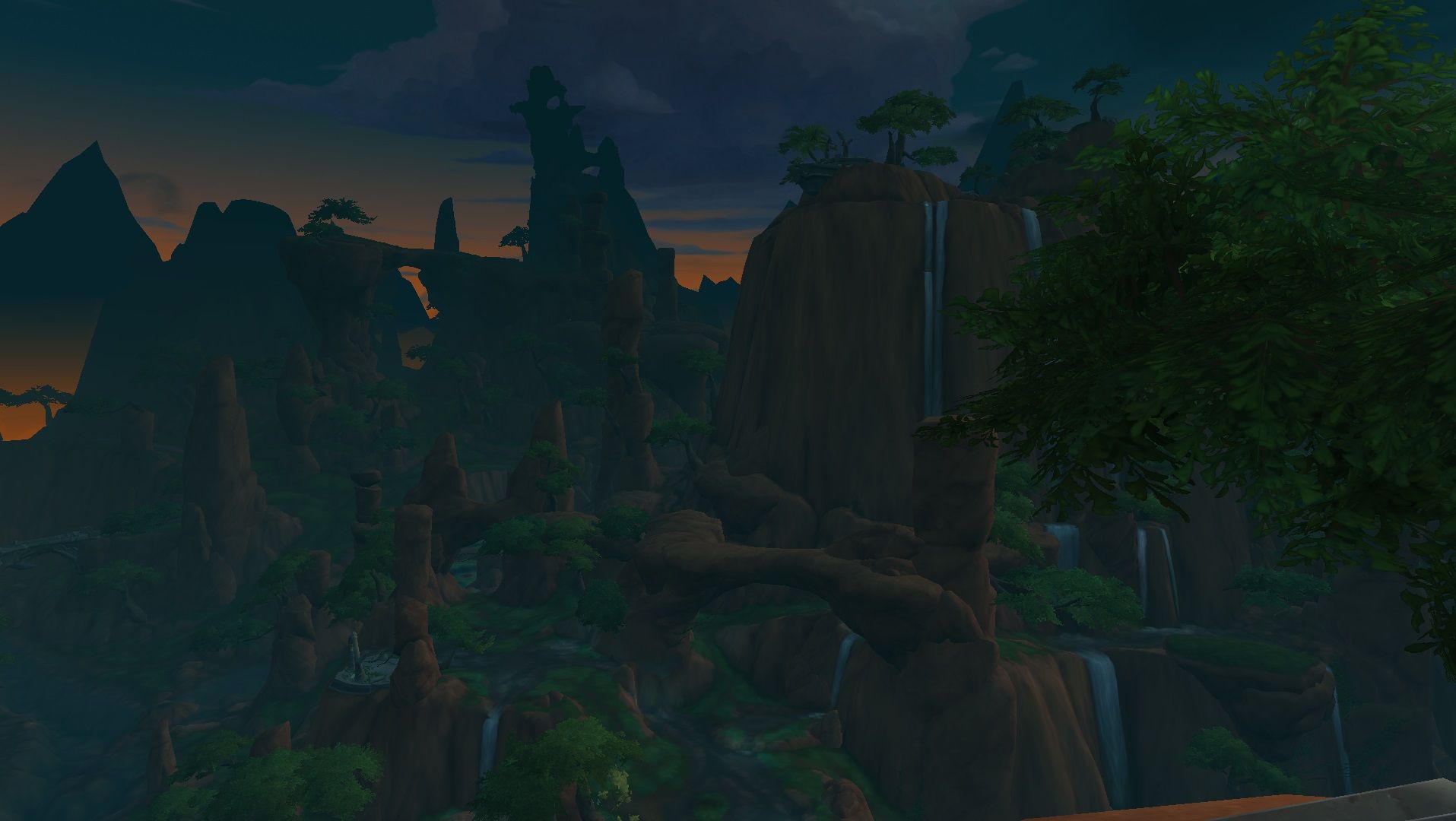 A view of The Waking Shores zone in World of Warcraft: Dragonflight.