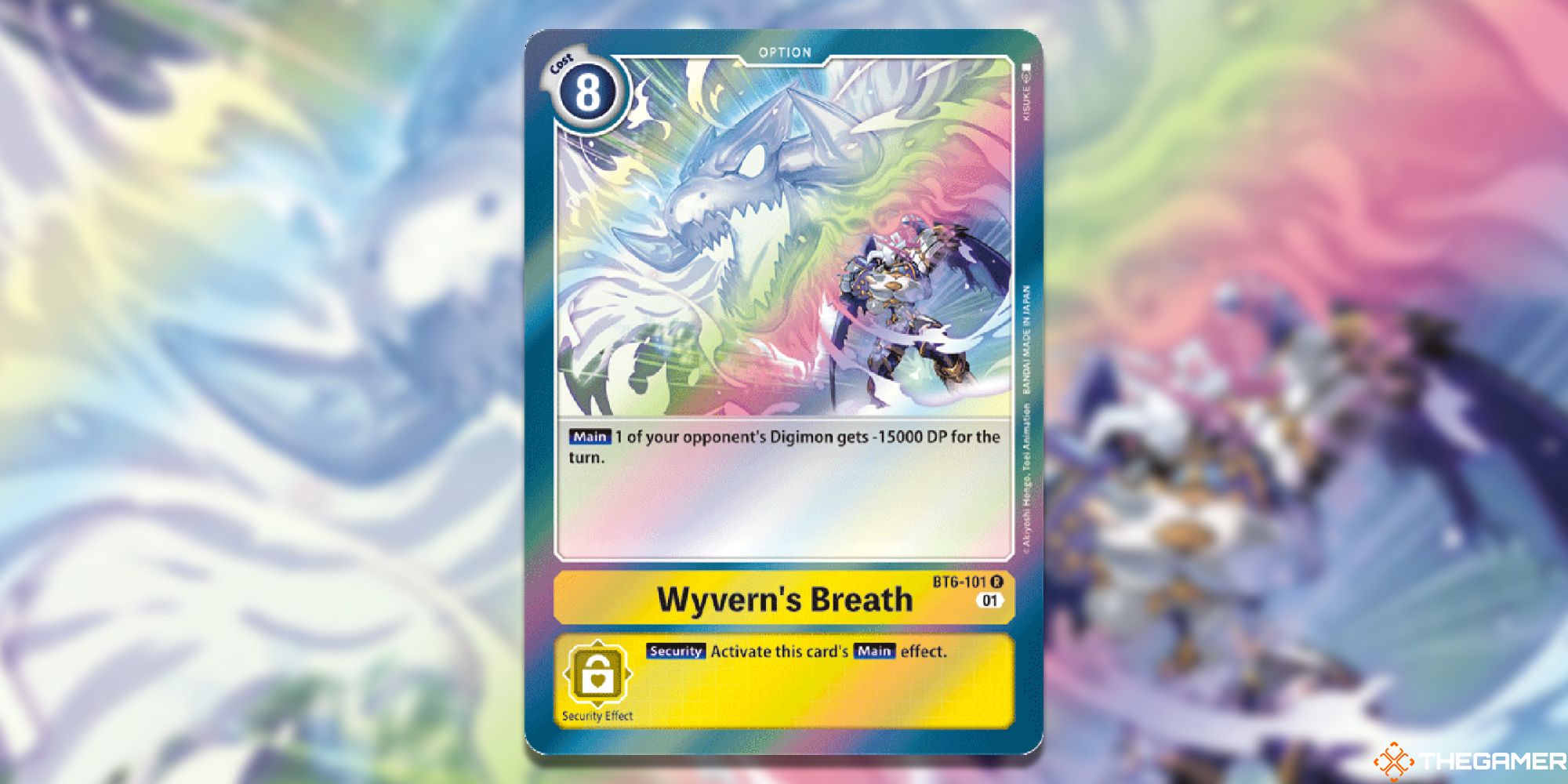 An image of the Wyvern's Breath card from Digimon Card Game. 