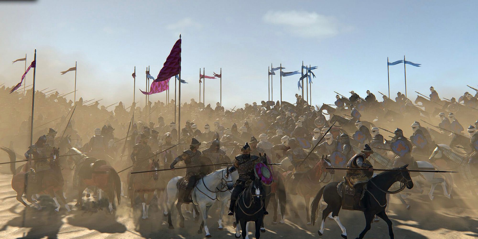 a skirmish between cavalries in mount and blade 2