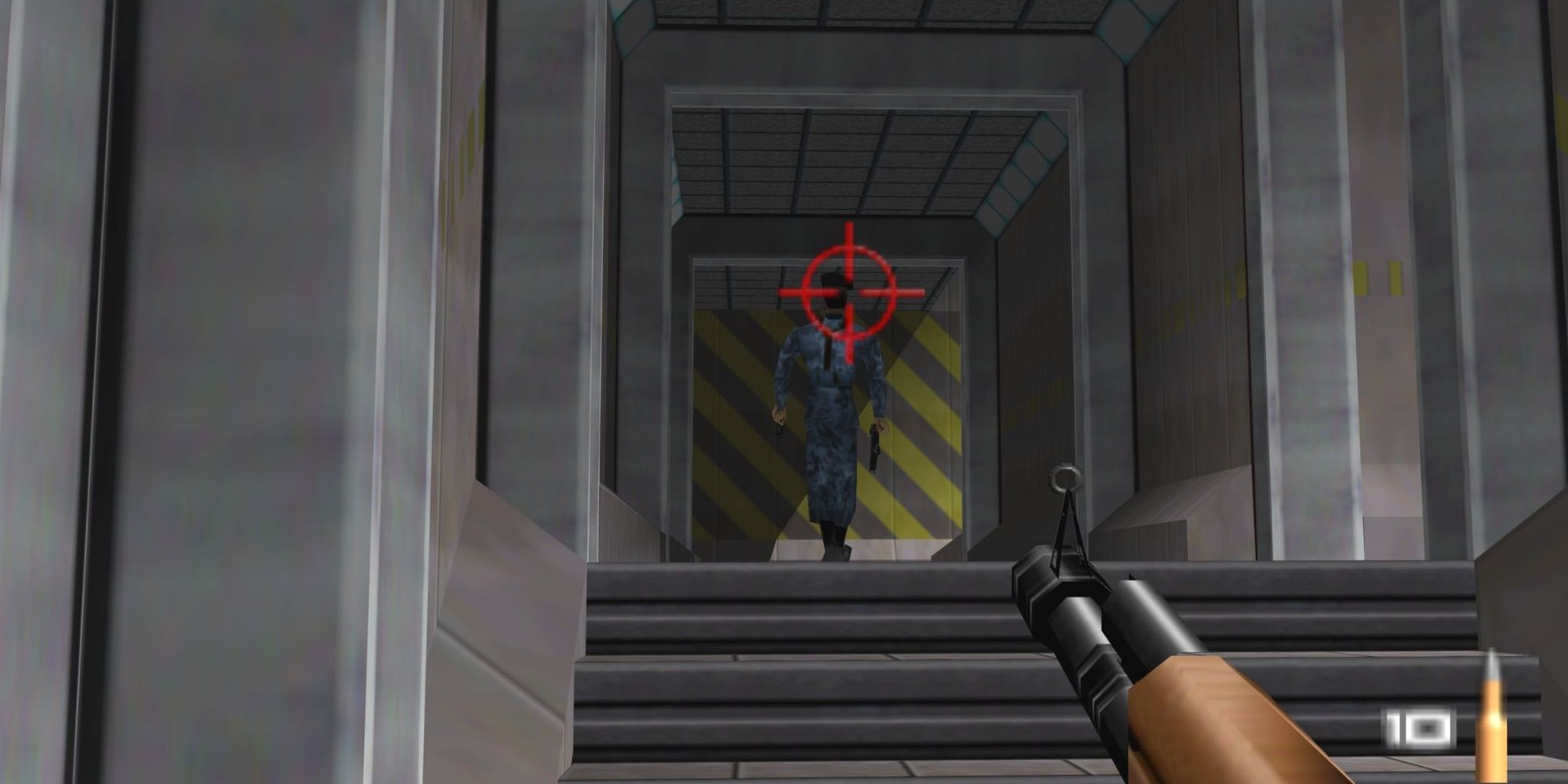 About to one-tap an enemy guard in the head from GoldenEye 007.