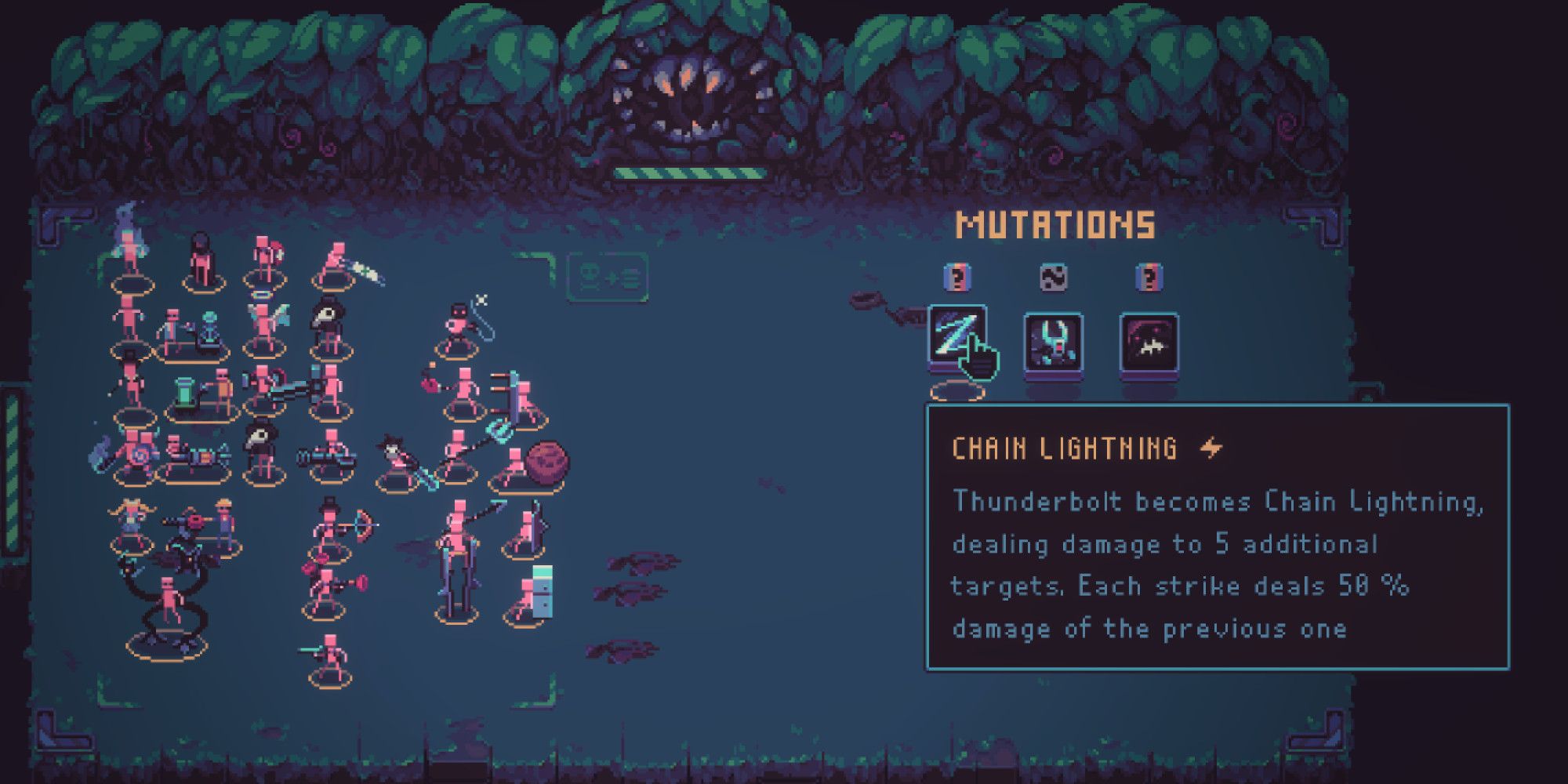 An example of the Chain Lightning Mutation in Despot's Game