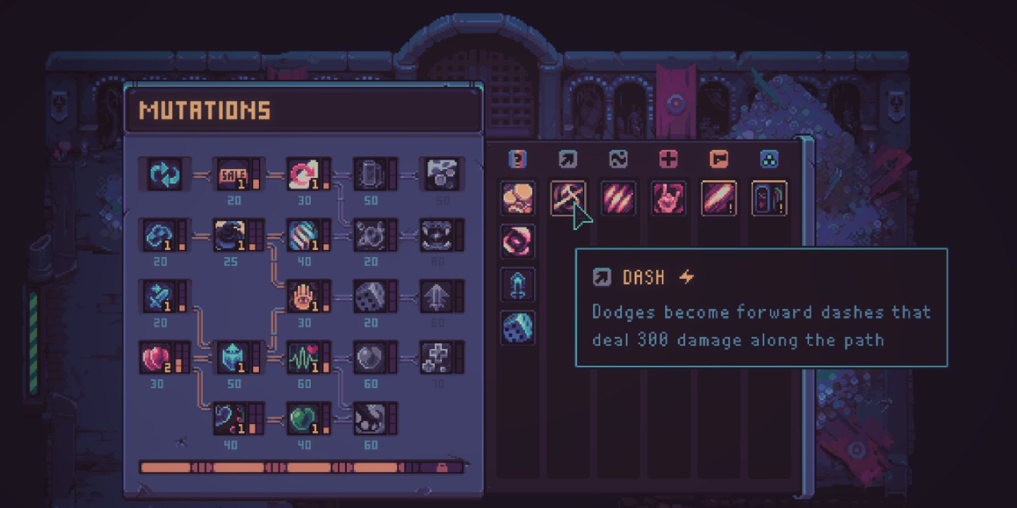 An example of the Dash mutation in Despot's Game