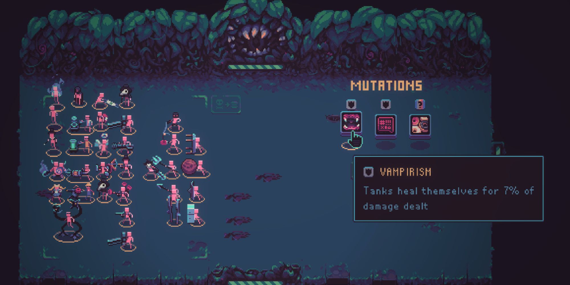 An example of the Vampirism Mutation in Despot's Game