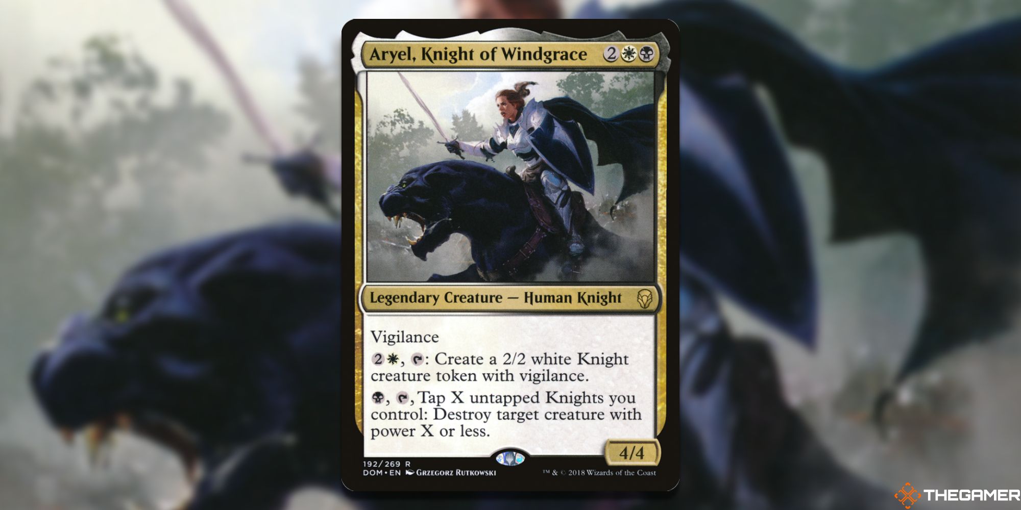 MTG: Aryel, Knight of Windgrace card