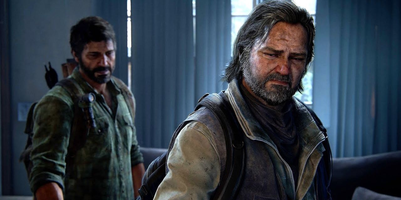 Bill and Joel after finding Frank's body in the Last Of Us