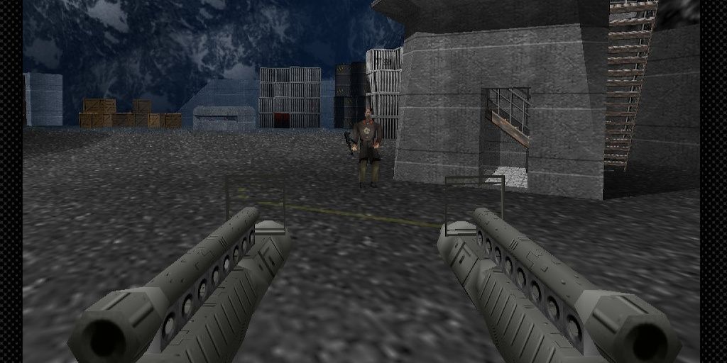 Bond using Turbo Mode in Dam level of Goldeneye