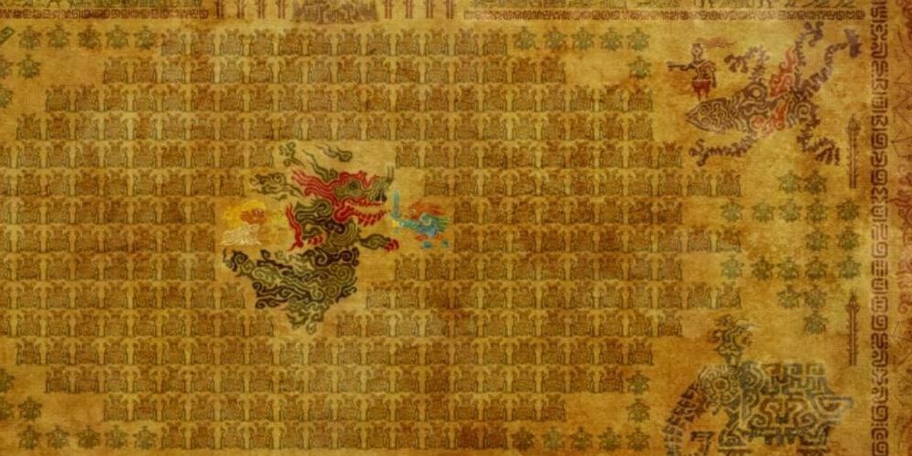 An ancient image depicting the Great Calamity in Breath of the Wild the game