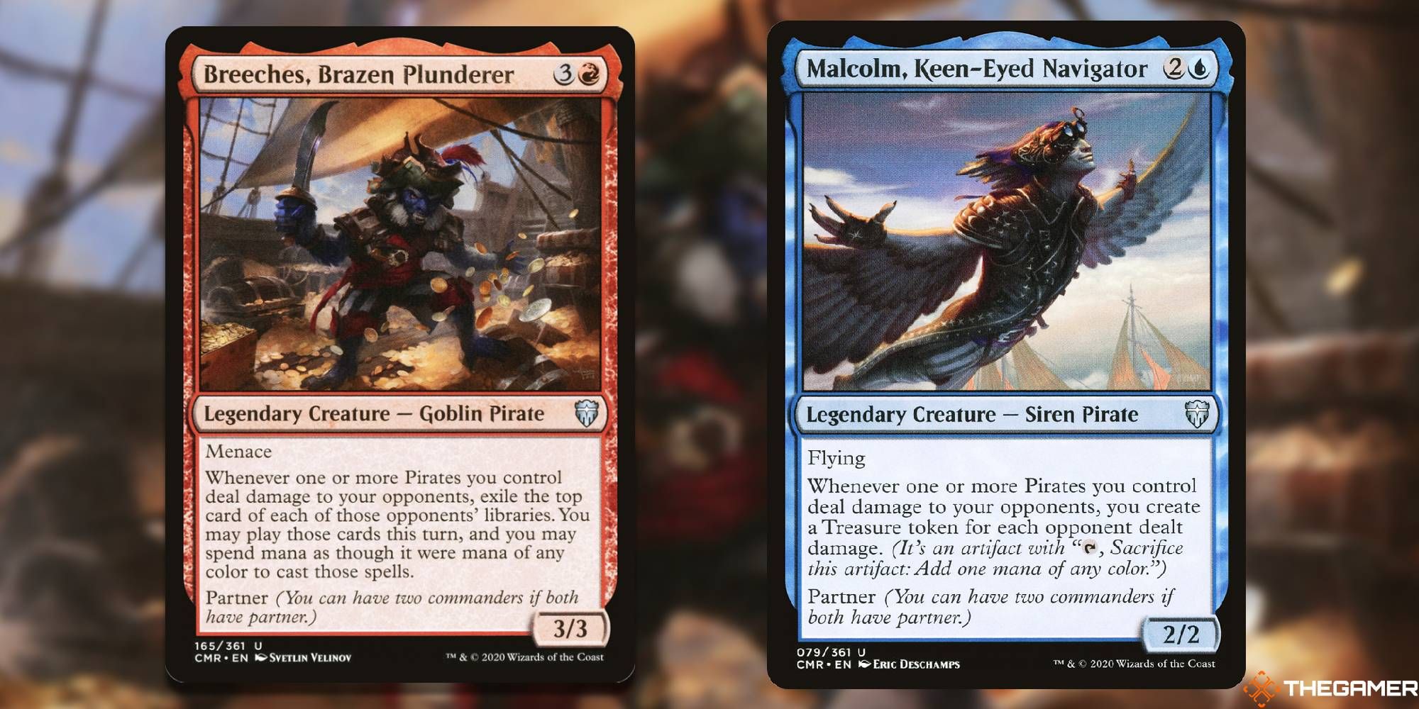 Breeches, Brazen Plunder // Malcolm, Keen-Eyed Navigator Magic Card Split
