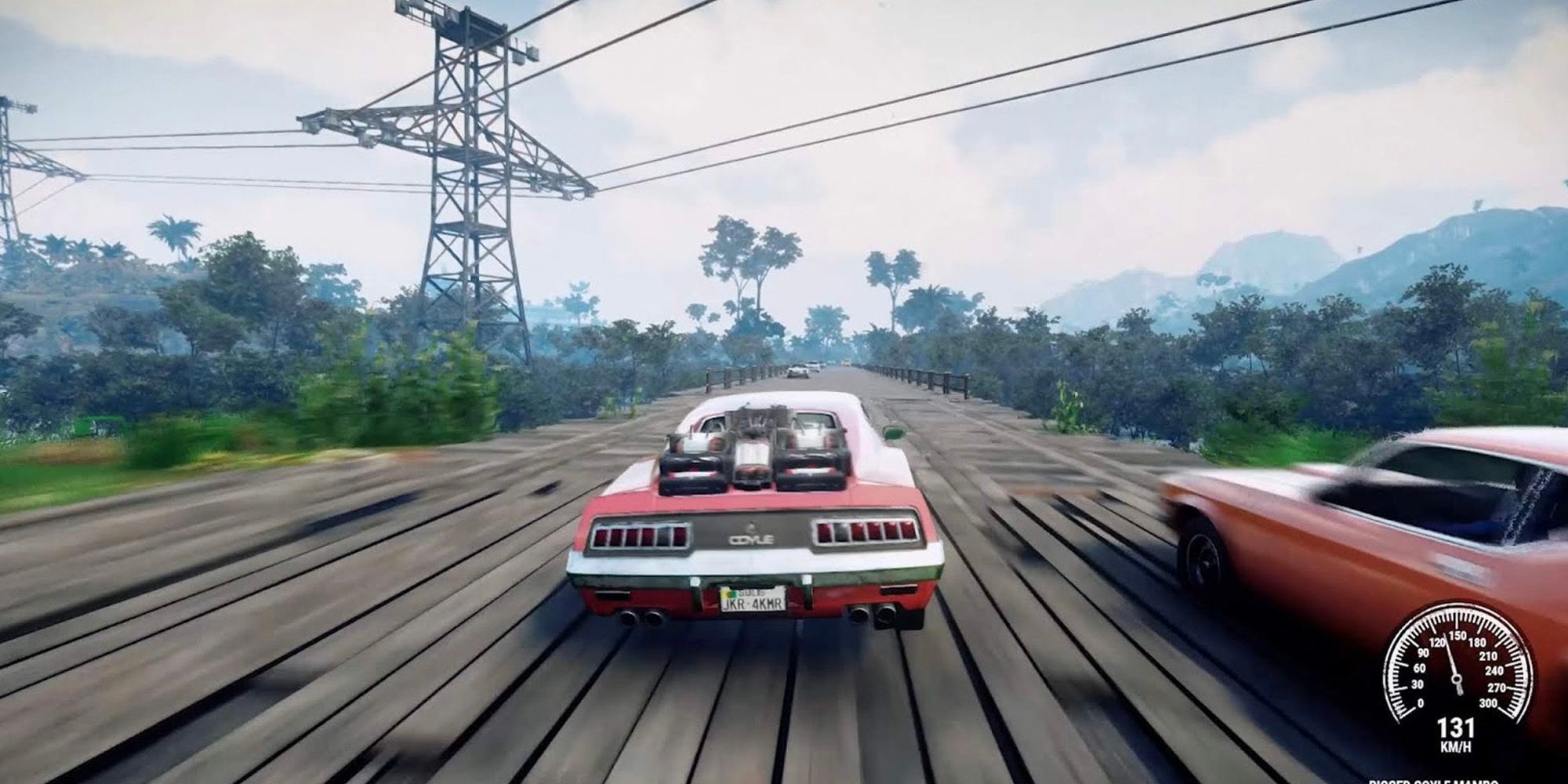 car speeding in a race in just cause 4