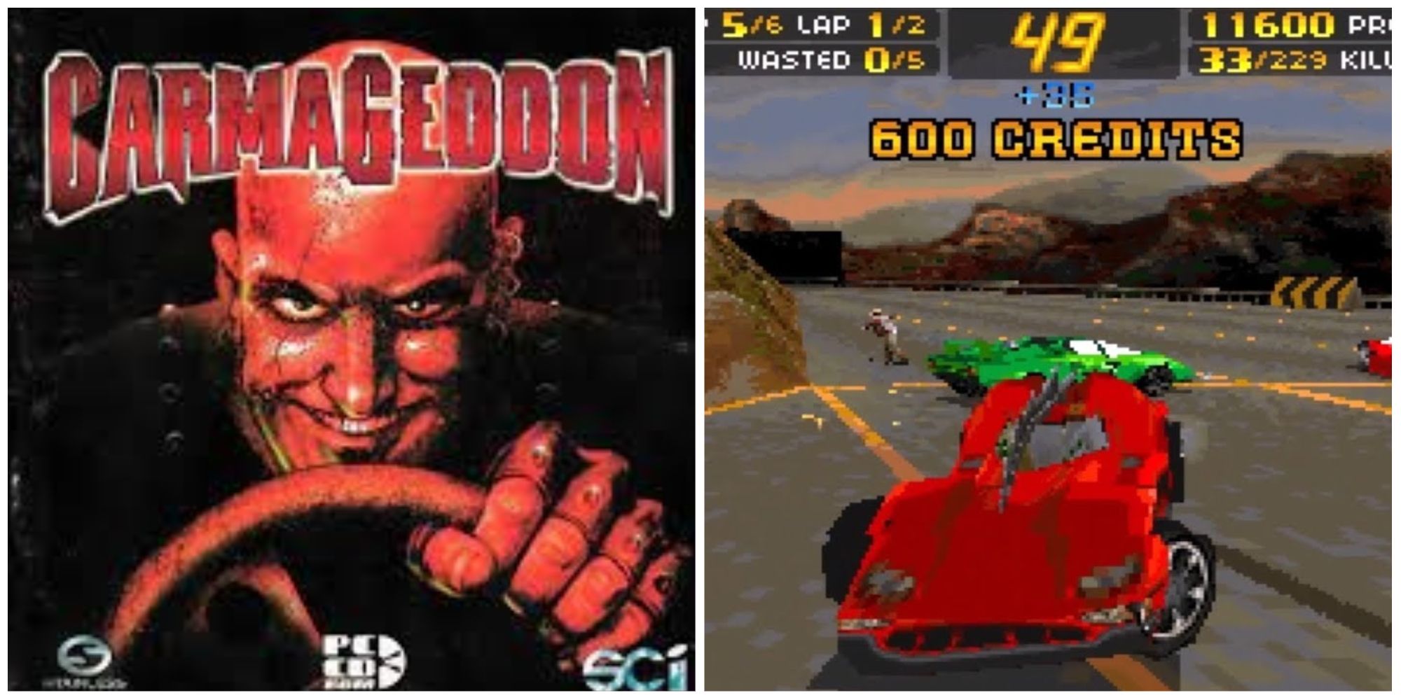 Carmageddon Box art and gameplay