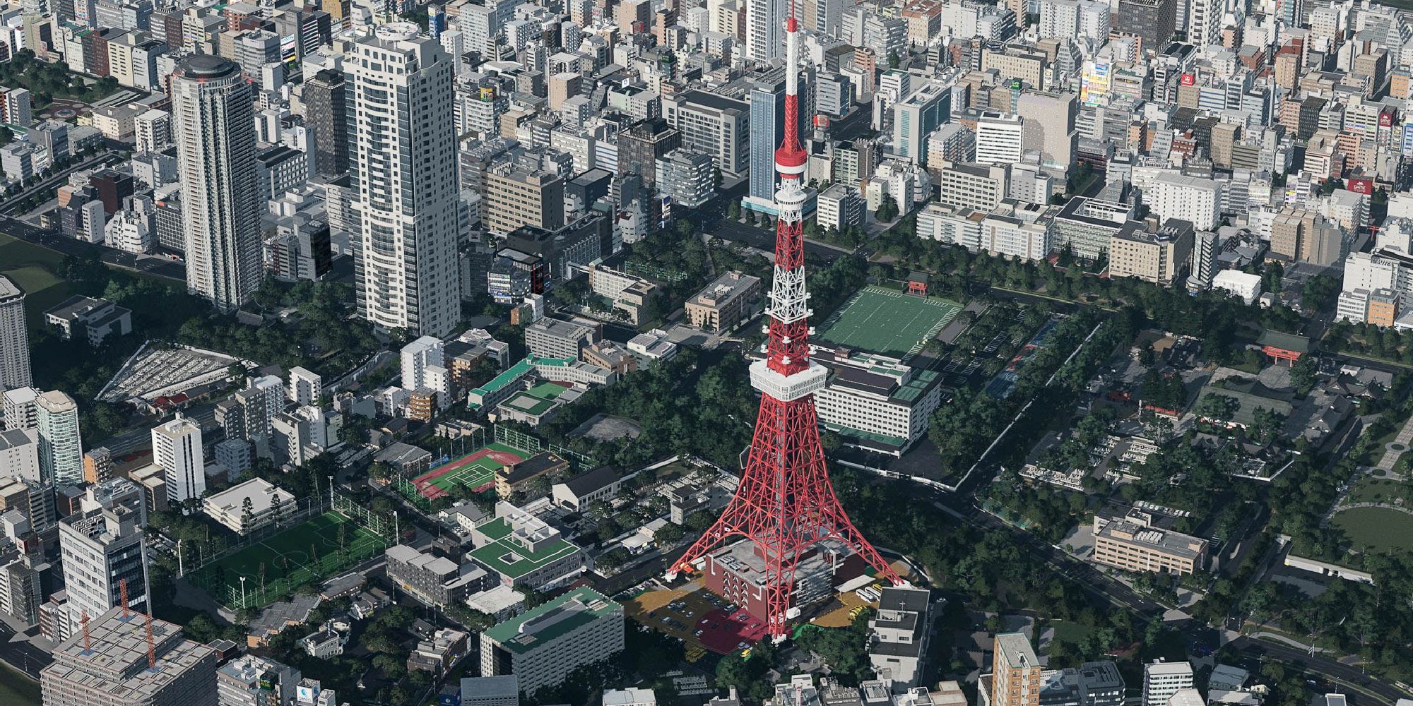 tokyo with tokyo tower in center